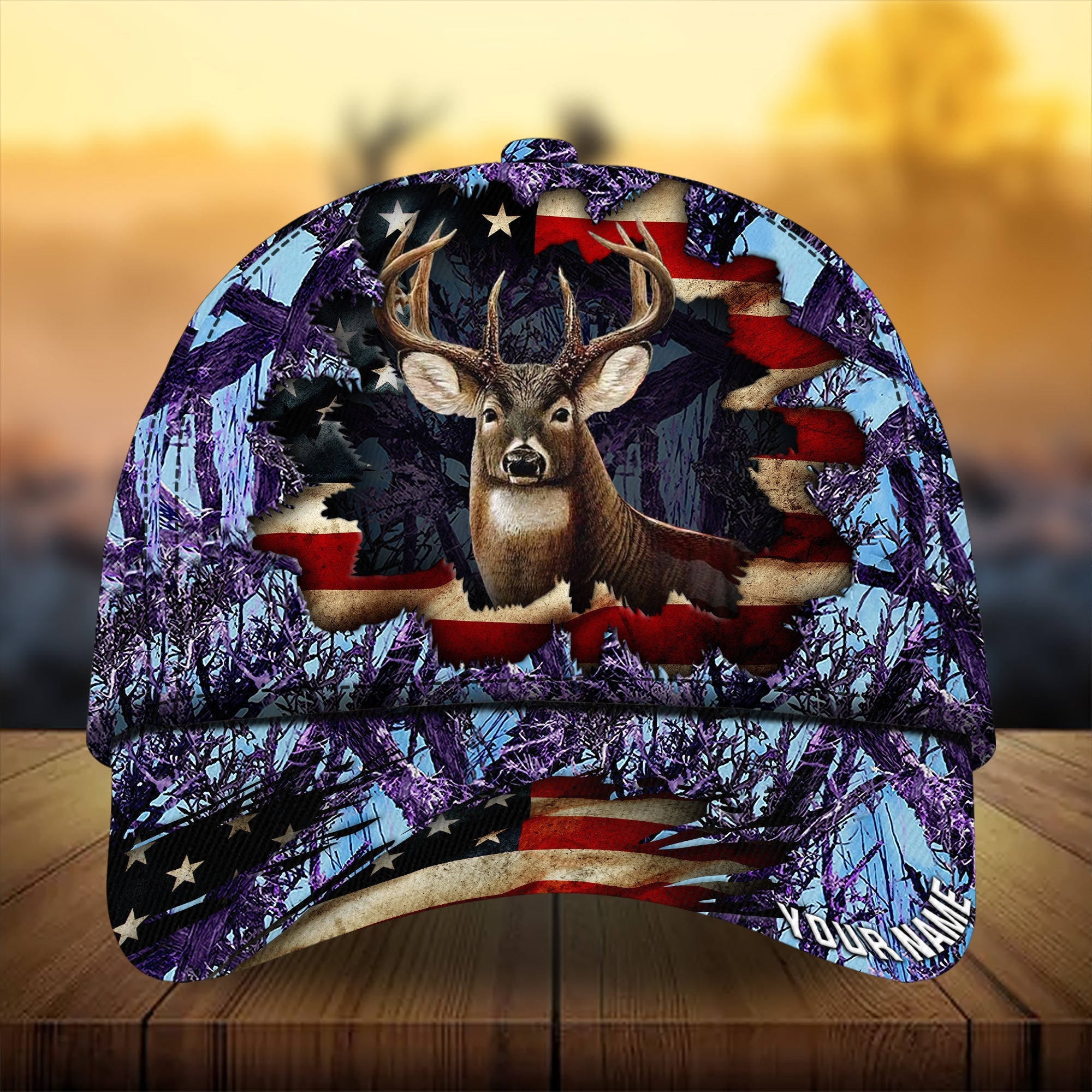 Premium Best Dark Old Flag Deer Hunting Hats 3D Printed Multicolored Personalized Trucker Hats Custom Hats Gifts For Men & Women