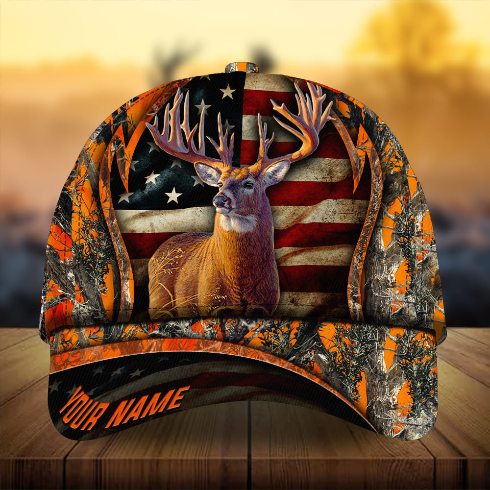Premium Best Flag Deer Arc Hunting Hats 3D Printed Multicolored Personalized Trucker Hats Custom Hats Gifts For Men & Women