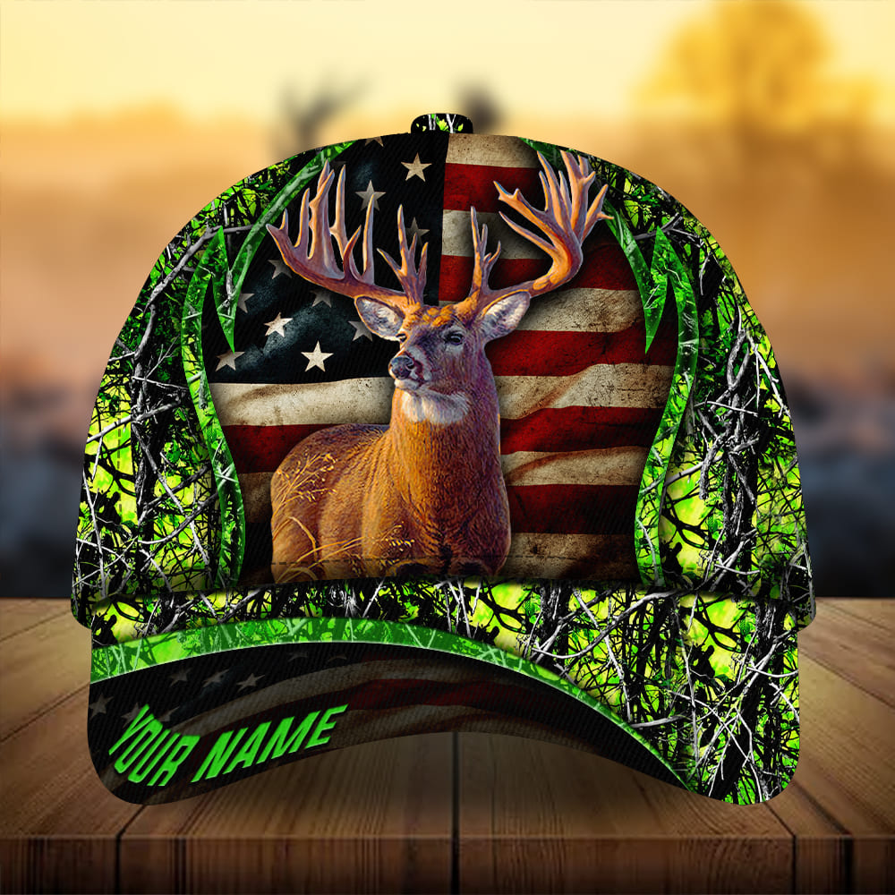 Premium Best Flag Deer Arc Hunting Hats 3D Printed Multicolored Personalized Trucker Hats Custom Hats Gifts For Men & Women