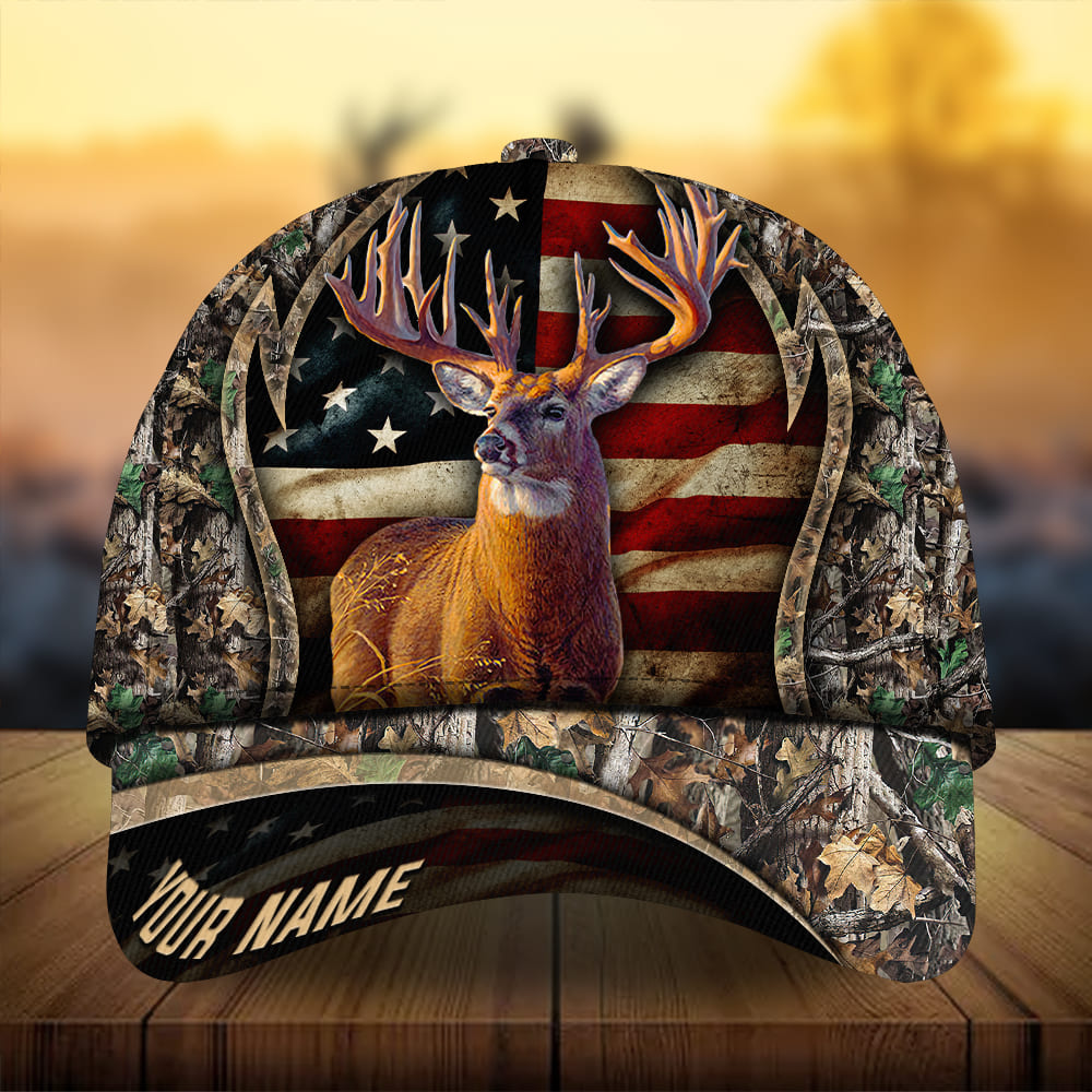 Premium Best Flag Deer Arc Hunting Hats 3D Printed Multicolored Personalized Trucker Hats Custom Hats Gifts For Men & Women