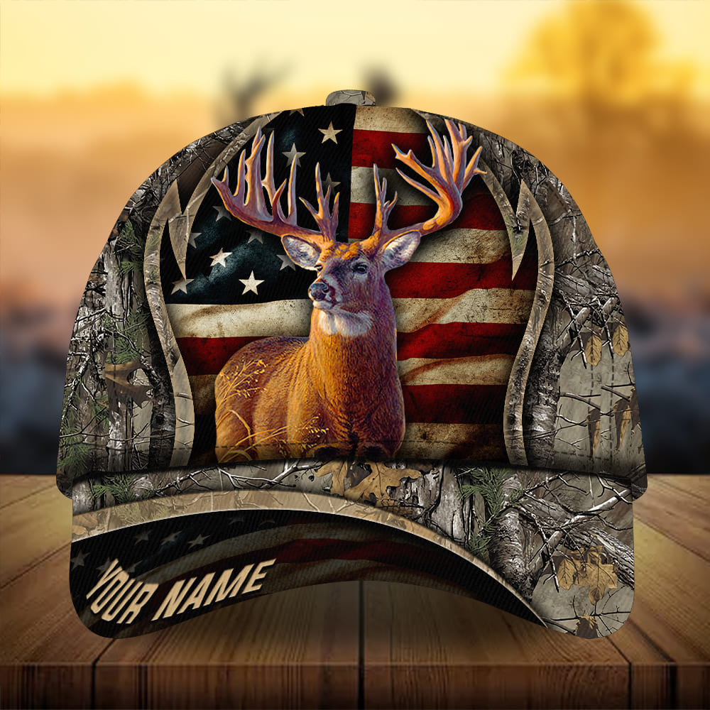 Premium Best Flag Deer Arc Hunting Hats 3D Printed Multicolored Personalized Trucker Hats Custom Hats Gifts For Men & Women