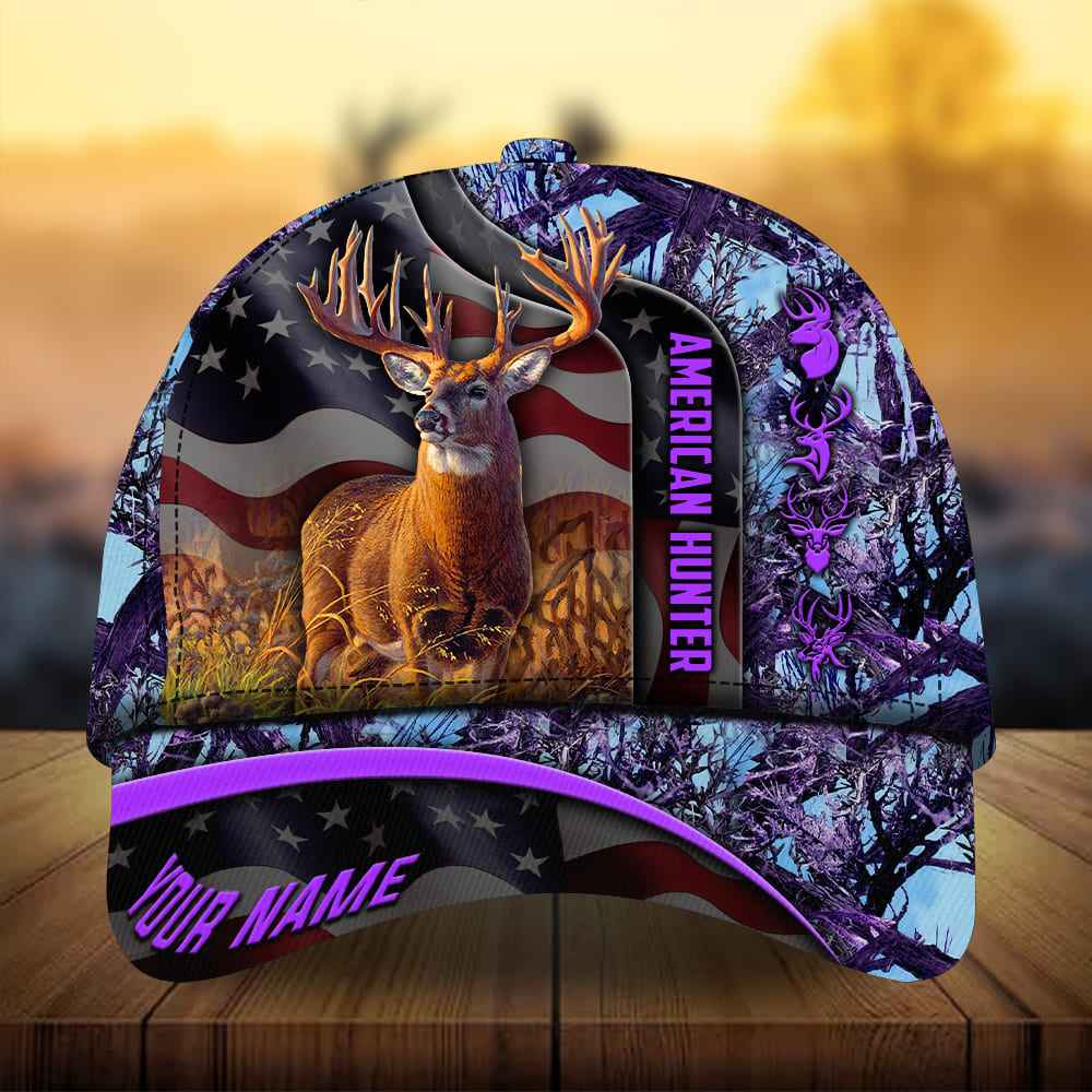 Premium Best Flag Deer Pattern Hunting Hats 3D Printed Multicolored Personalized Trucker Hats Custom Hats Gifts For Men & Women