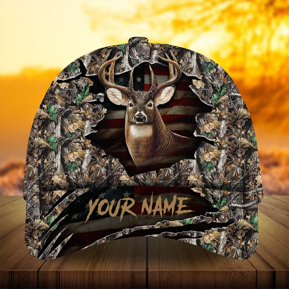 Premium Best Gash Flag Deer Hunting Hats 3D Printed Multicolored Personalized Trucker Hats Custom Hats Gifts For Men & Women