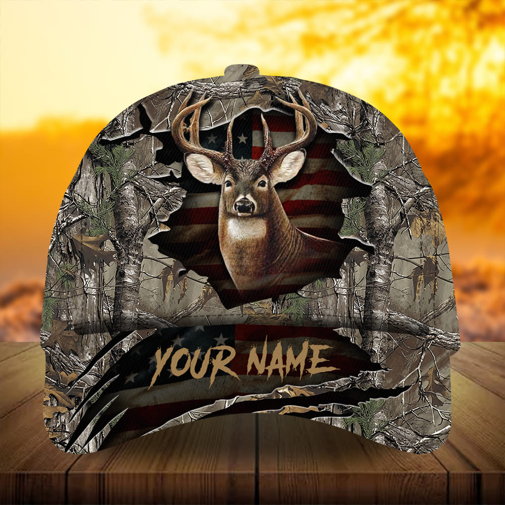Premium Best Gash Flag Deer Hunting Hats 3D Printed Multicolored Personalized Trucker Hats Custom Hats Gifts For Men & Women