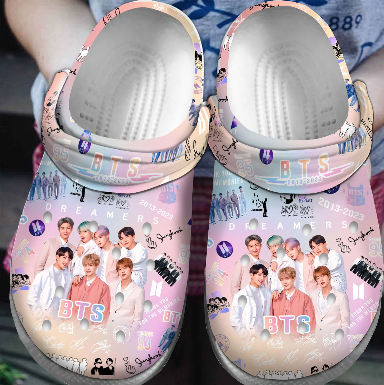Premium BTS Music Crocs Crocband Clogs Shoes For Men Women and Kids
