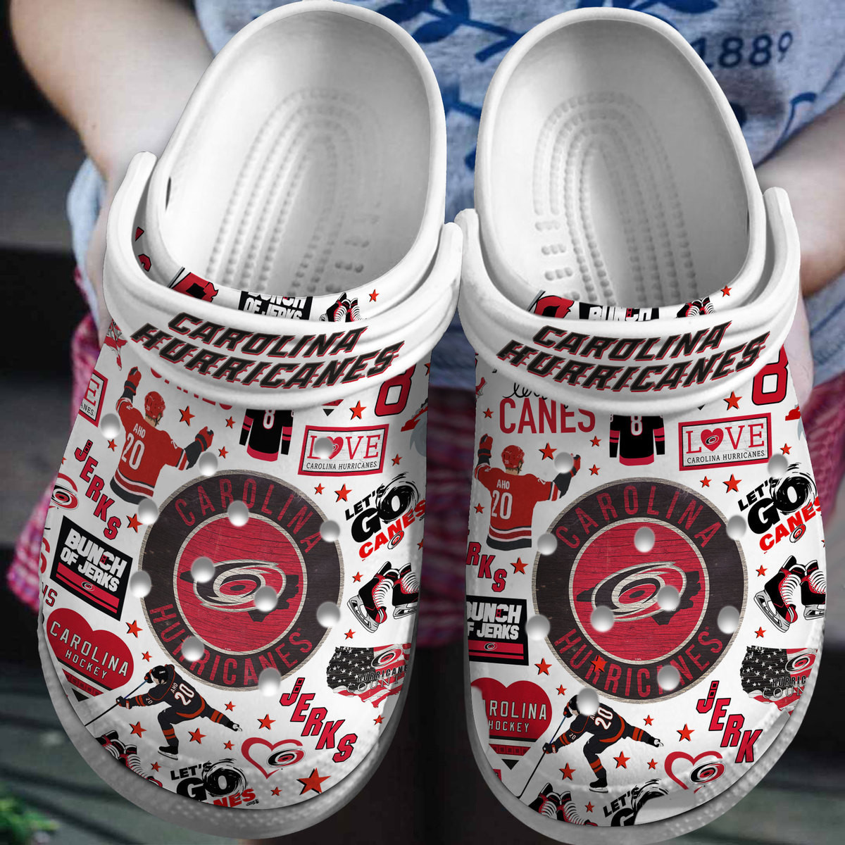 Premium Carolina Hurricanes NHL Sport Crocs Crocband Clogs Shoes Comfortable For Men Women and Kids