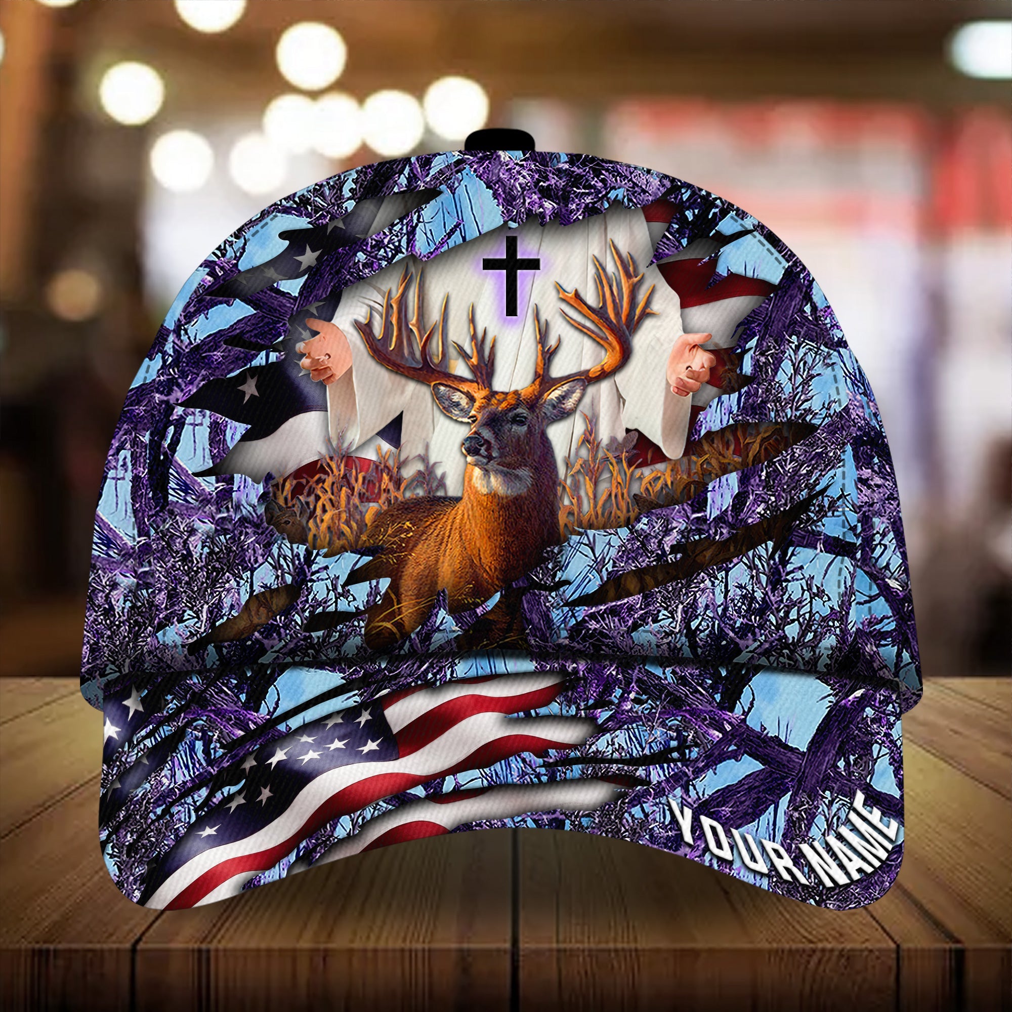 Premium Colorful America Hunting Deer Hunter Hats 3D Multicolor Personalized Trucker Hats Custom Hats Gifts For Men & Women