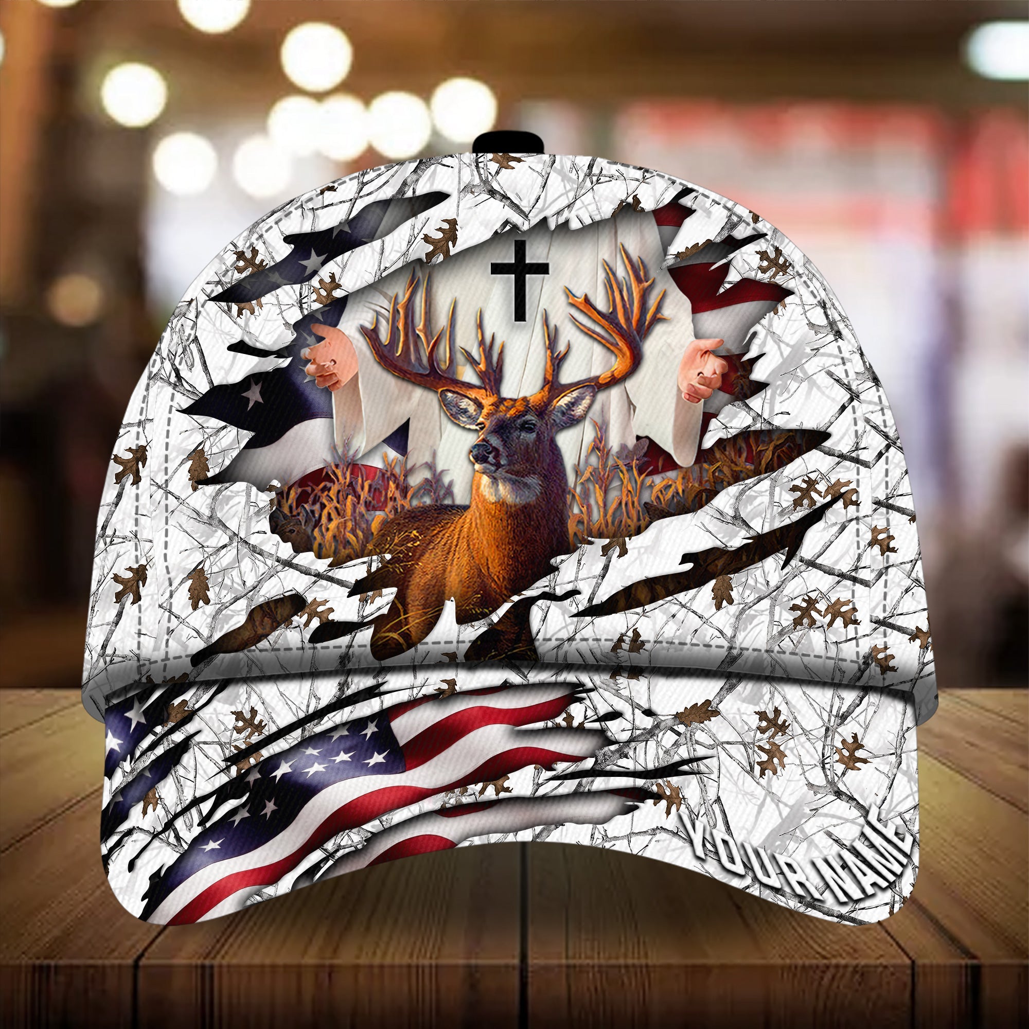 Premium Colorful America Hunting Deer Hunter Hats 3D Multicolor Personalized Trucker Hats Custom Hats Gifts For Men & Women