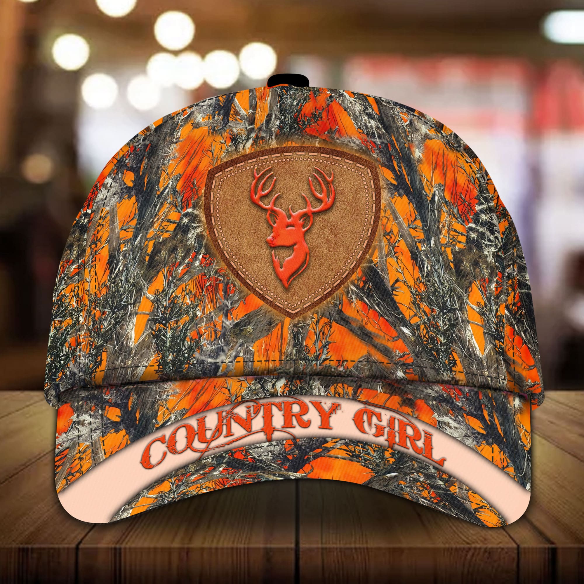 Premium Country Girl Hunting Cap 3D Multicolored Trucker Hats Custom Hats Gifts For Men & Women