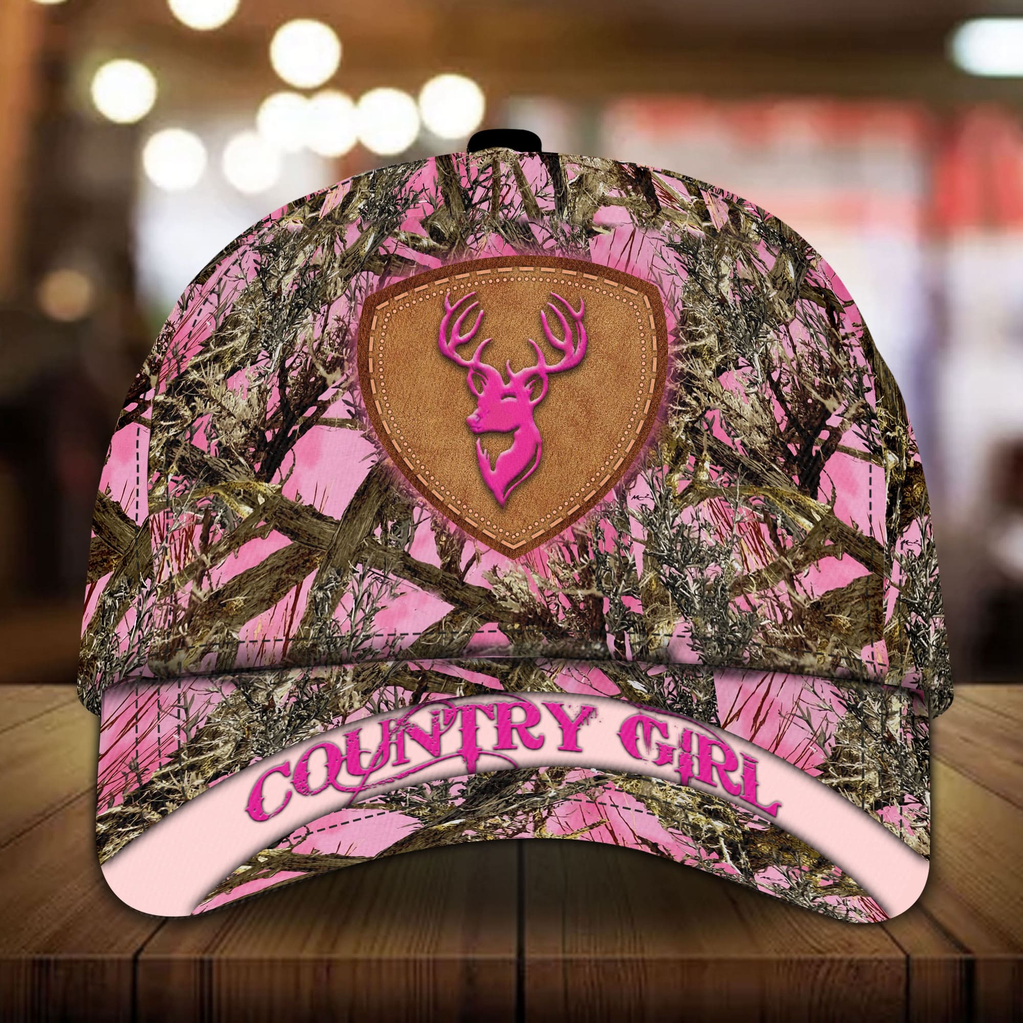 Premium Country Girl Hunting Cap 3D Multicolored Trucker Hats Custom Hats Gifts For Men & Women