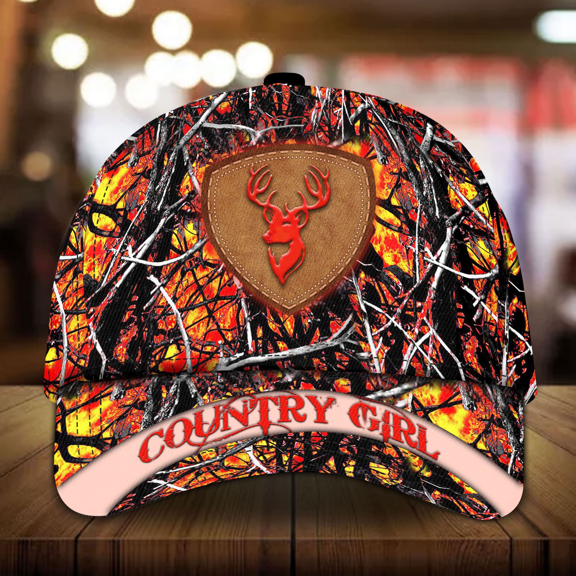 Premium Country Girl Hunting Cap 3D Multicolored Trucker Hats Custom Hats Gifts For Men & Women