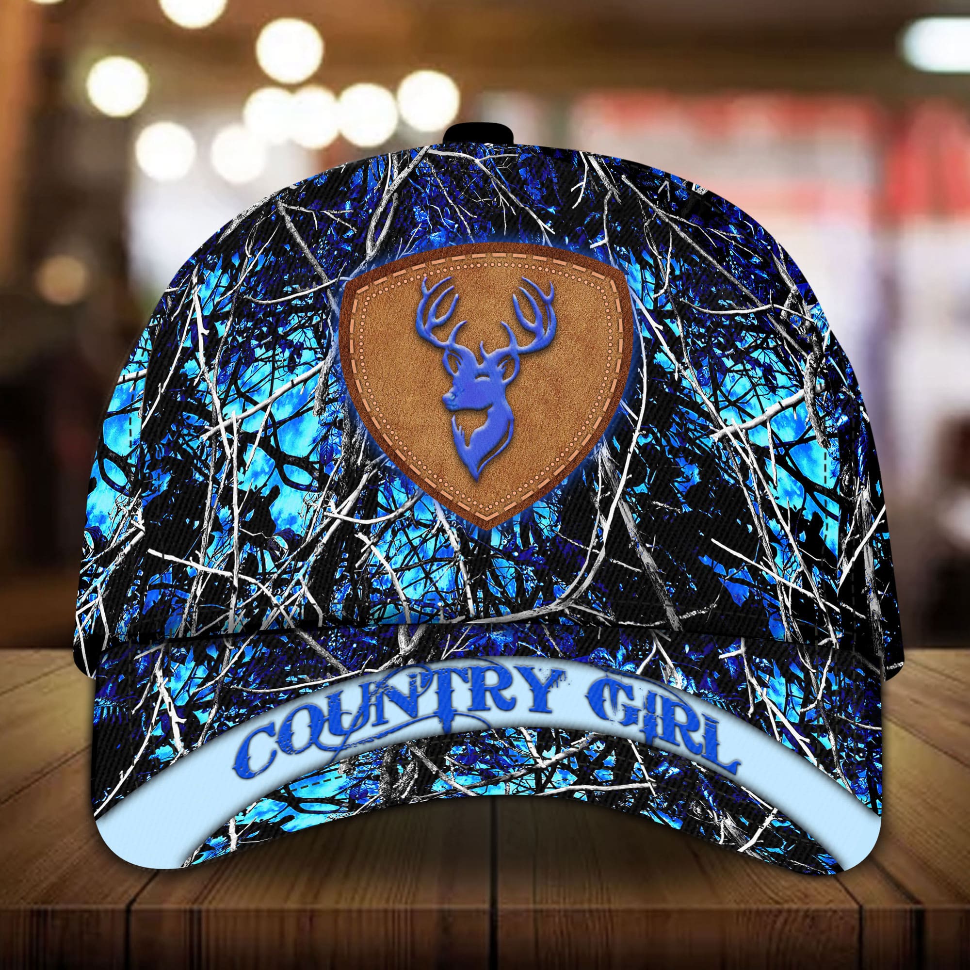 Premium Country Girl Hunting Cap 3D Multicolored Trucker Hats Custom Hats Gifts For Men & Women
