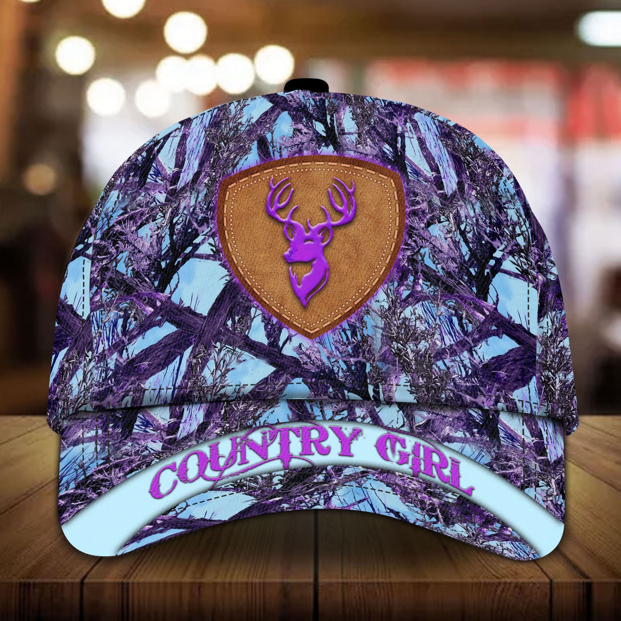Premium Country Girl Hunting Cap 3D Multicolored Trucker Hats Custom Hats Gifts For Men & Women