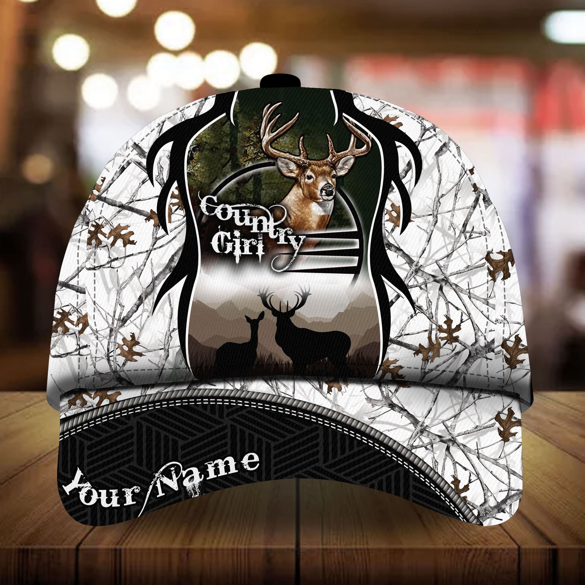 Premium Deer Country Girl Hats 3D Multicolored Trucker Hats Custom Hats Gifts For Men & Women