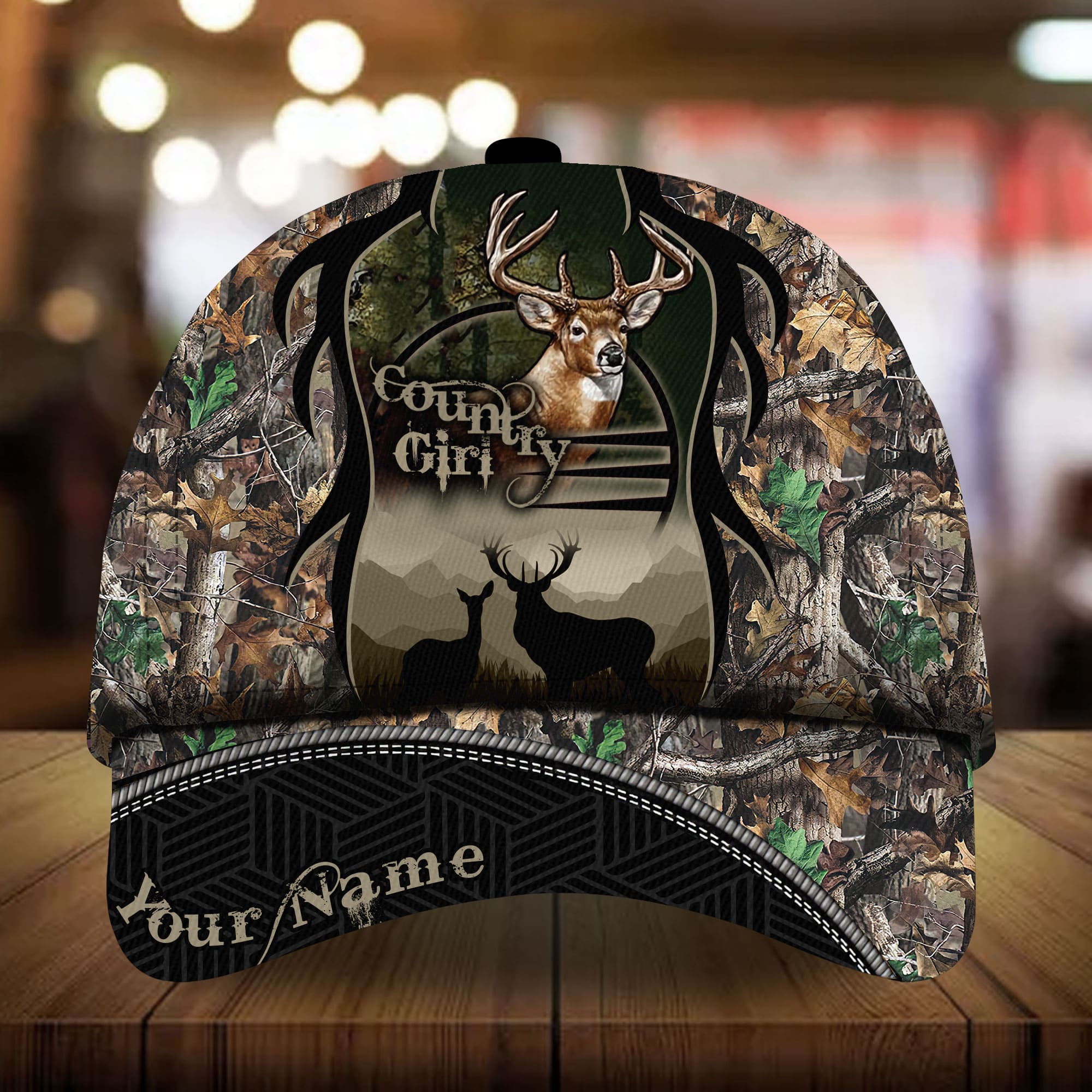 Premium Deer Country Girl Hats 3D Multicolored Trucker Hats Custom Hats Gifts For Men & Women