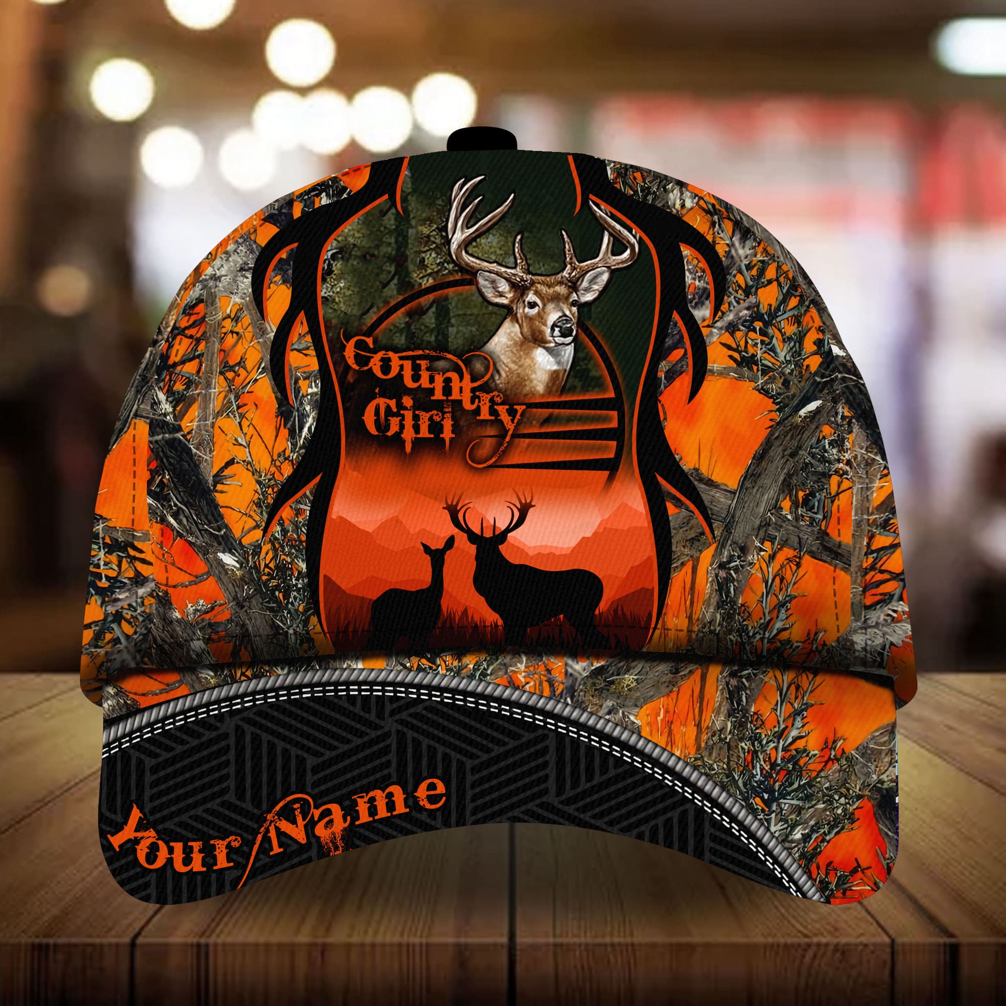 Premium Deer Country Girl Hats 3D Multicolored Trucker Hats Custom Hats Gifts For Men & Women