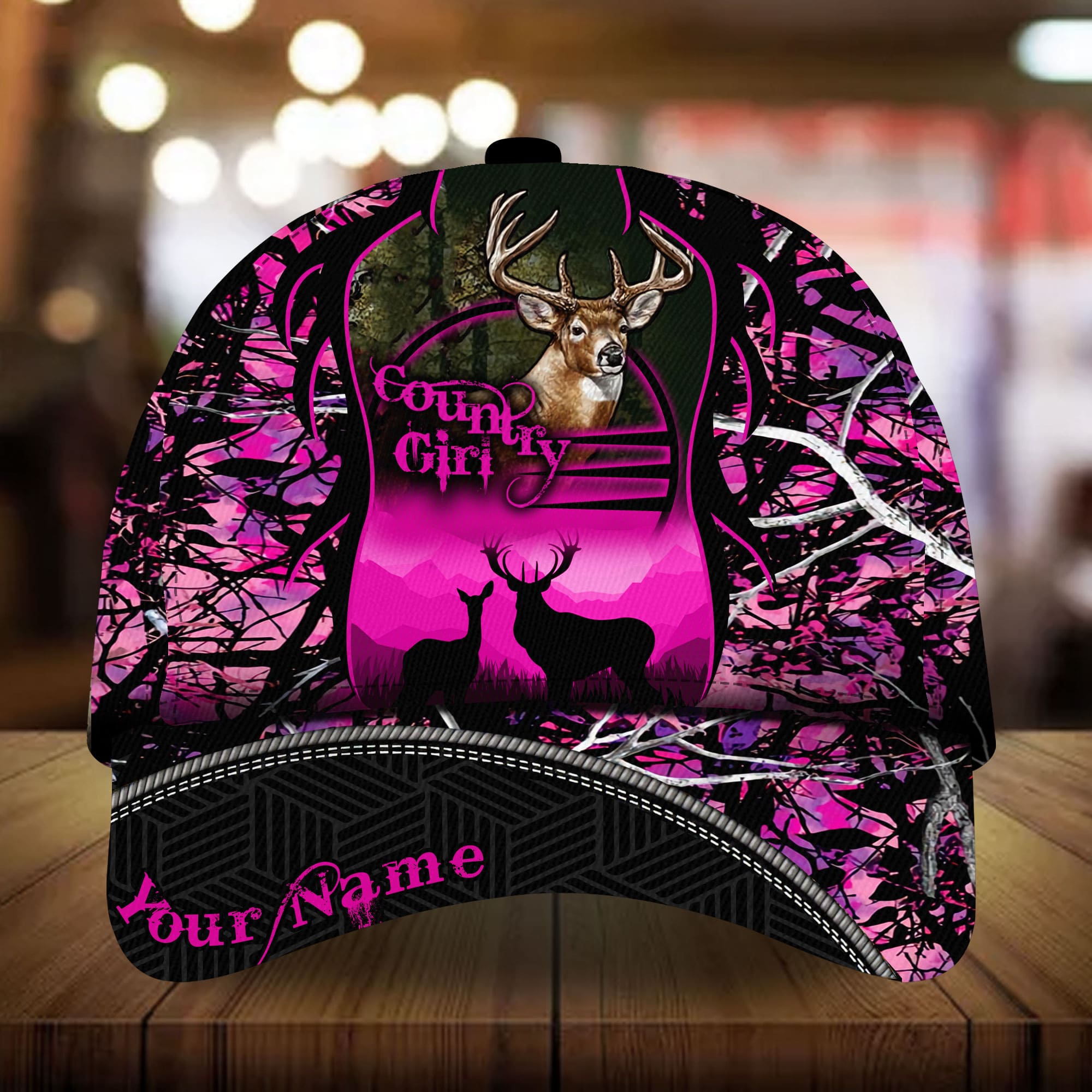 Premium Deer Country Girl Hats 3D Multicolored Trucker Hats Custom Hats Gifts For Men & Women