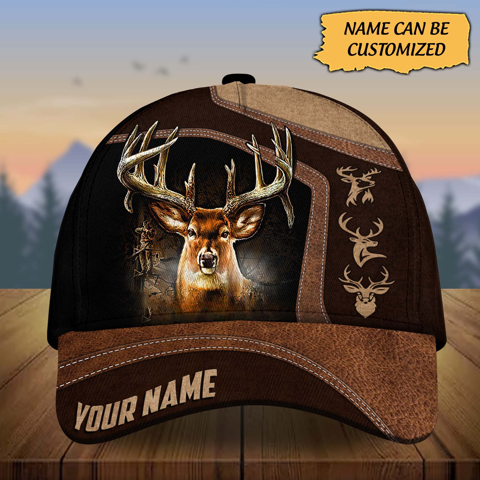 Premium Deer Hunting Collab Artist Classic Cap 3D Printed Custom Name Trucker Hats Custom Hats Gifts For Men & Women
