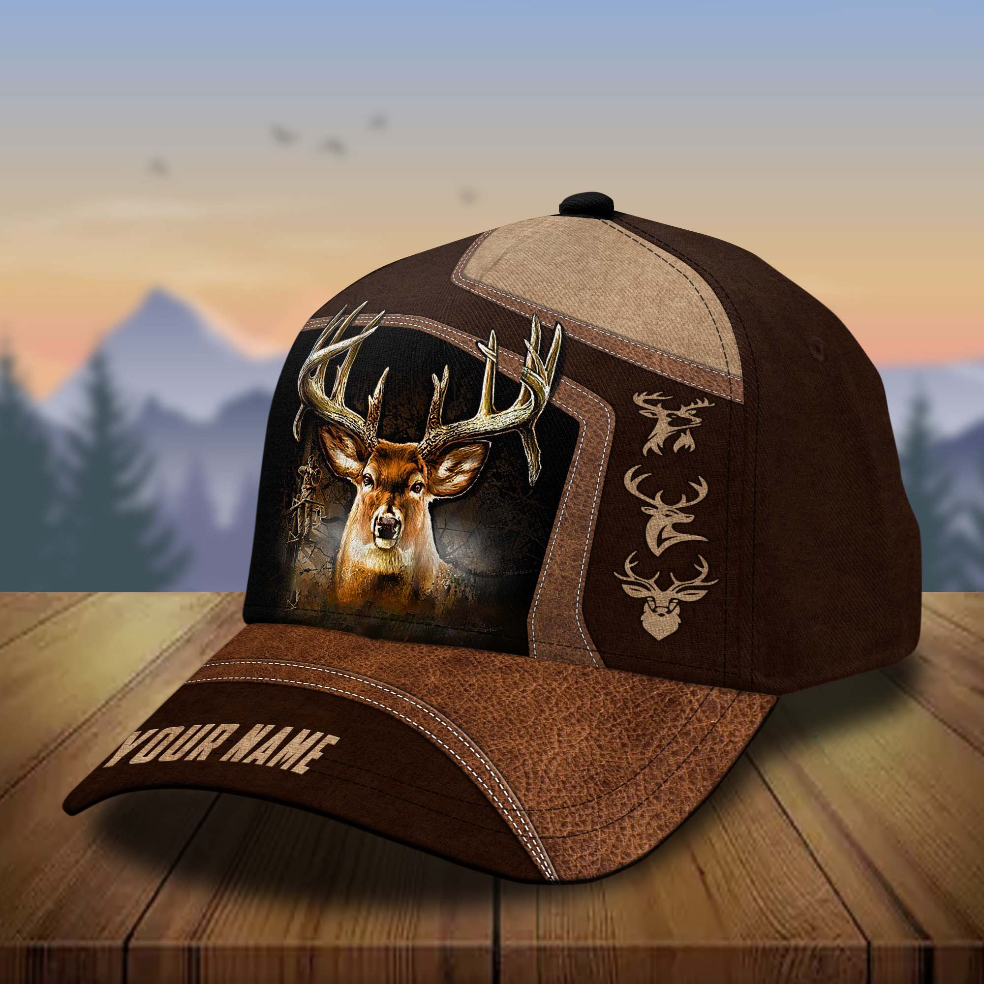 Premium Deer Hunting Collab Artist Classic Cap 3D Printed Custom Name Trucker Hats Custom Hats Gifts For Men & Women
