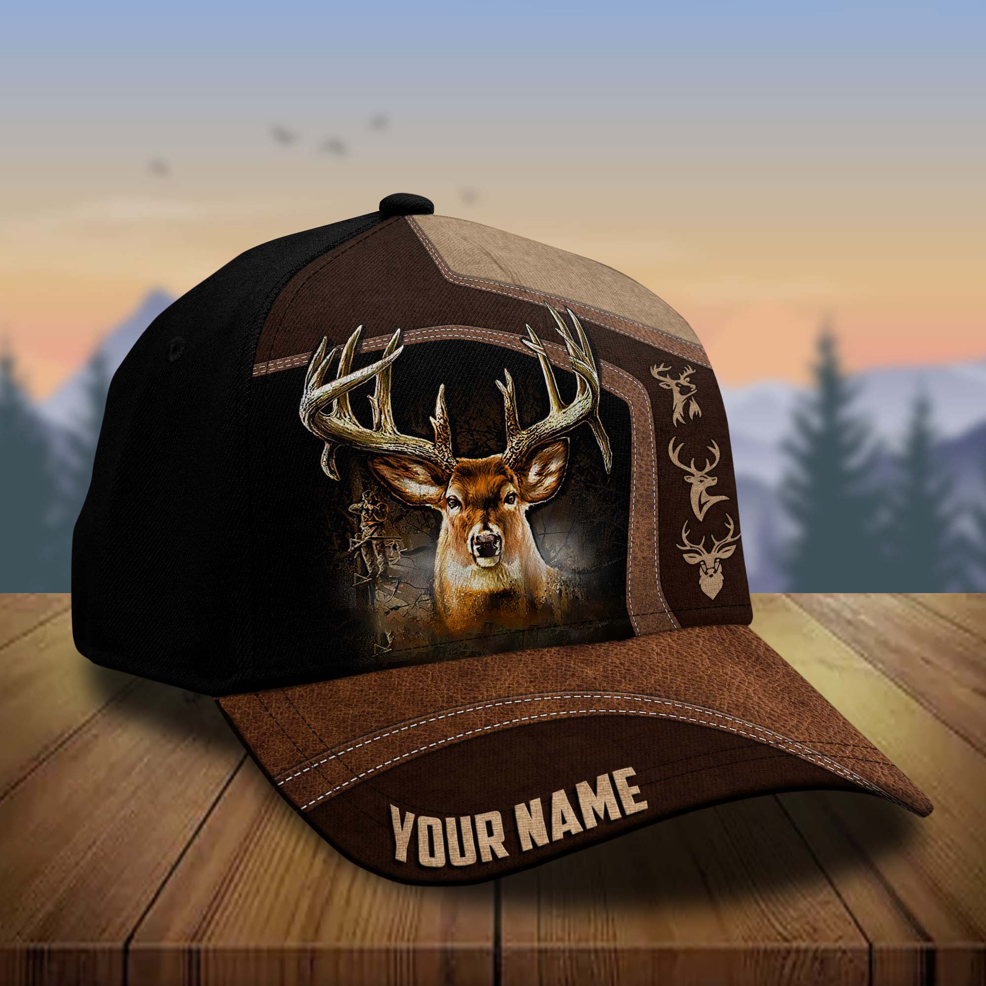 Premium Deer Hunting Collab Artist Classic Cap 3D Printed Custom Name Trucker Hats Custom Hats Gifts For Men & Women