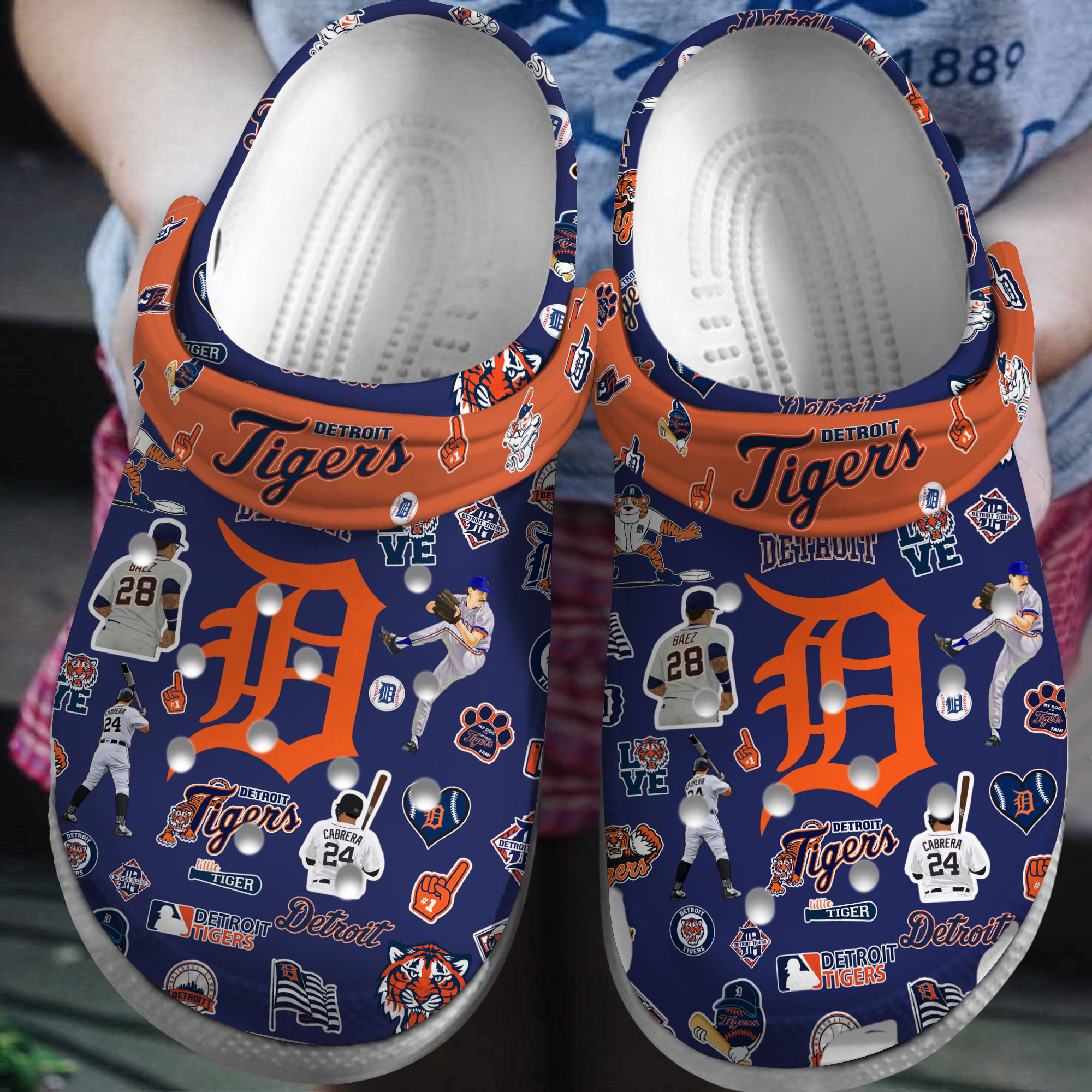 Premium Detroit Tigers MLB Sport Crocs Crocband Clogs Shoes For Men Women and Kids