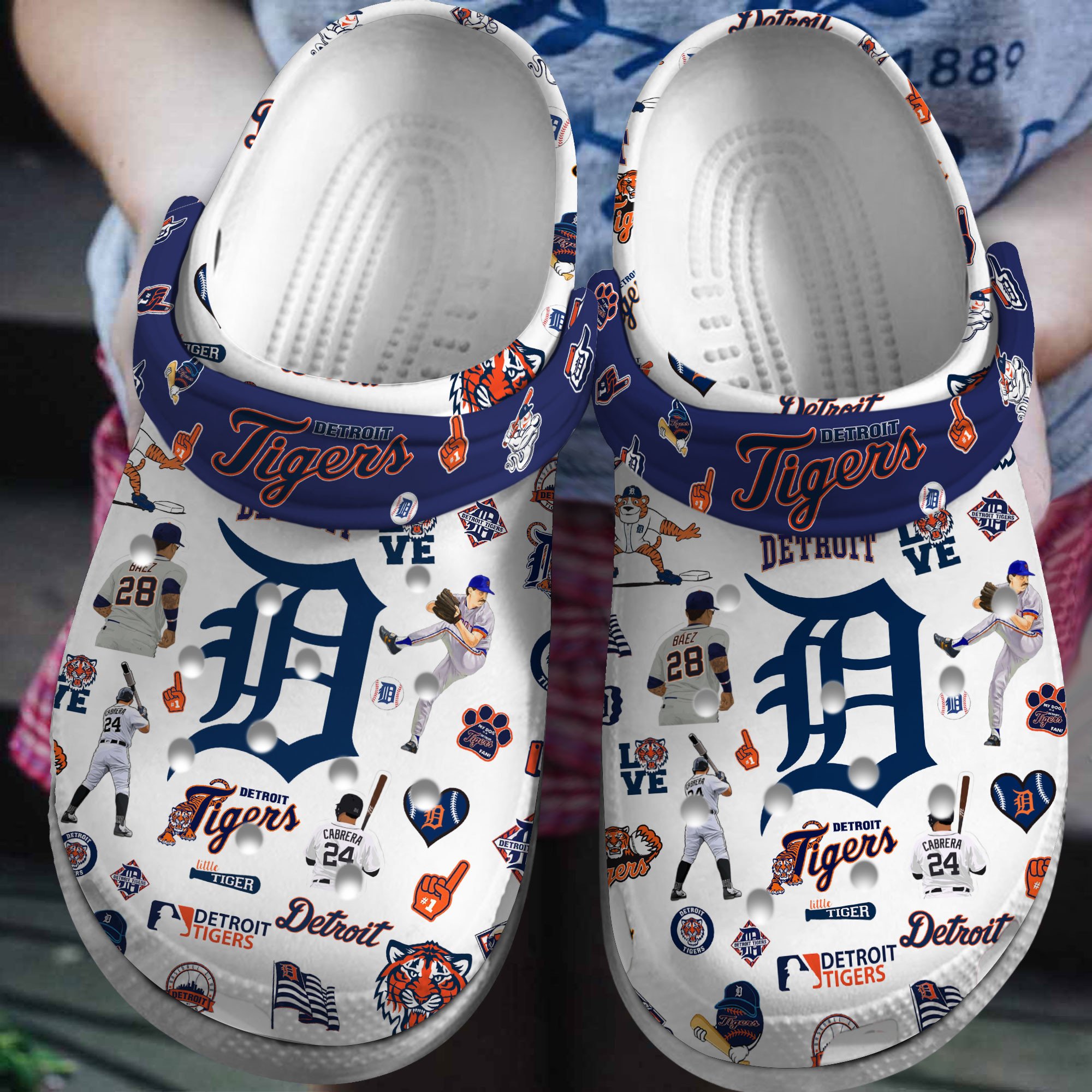 Premium Detroit Tigers MLB Sport Crocs Crocband Clogs Shoes For Men Women and Kids