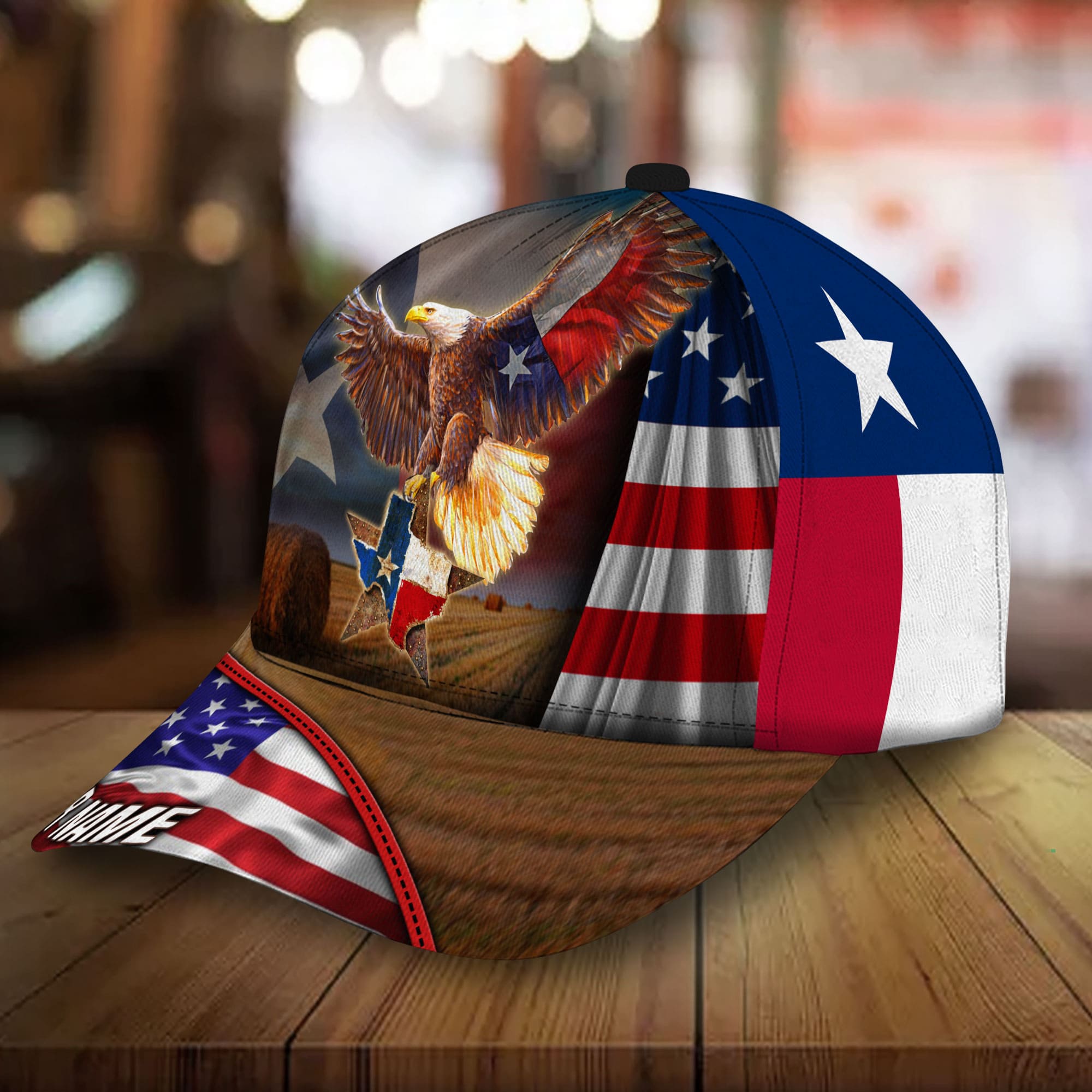Premium Eagle 3D Hat, United State Of Texas Personalized Trucker Hats Custom Hats Gifts For Men & Women