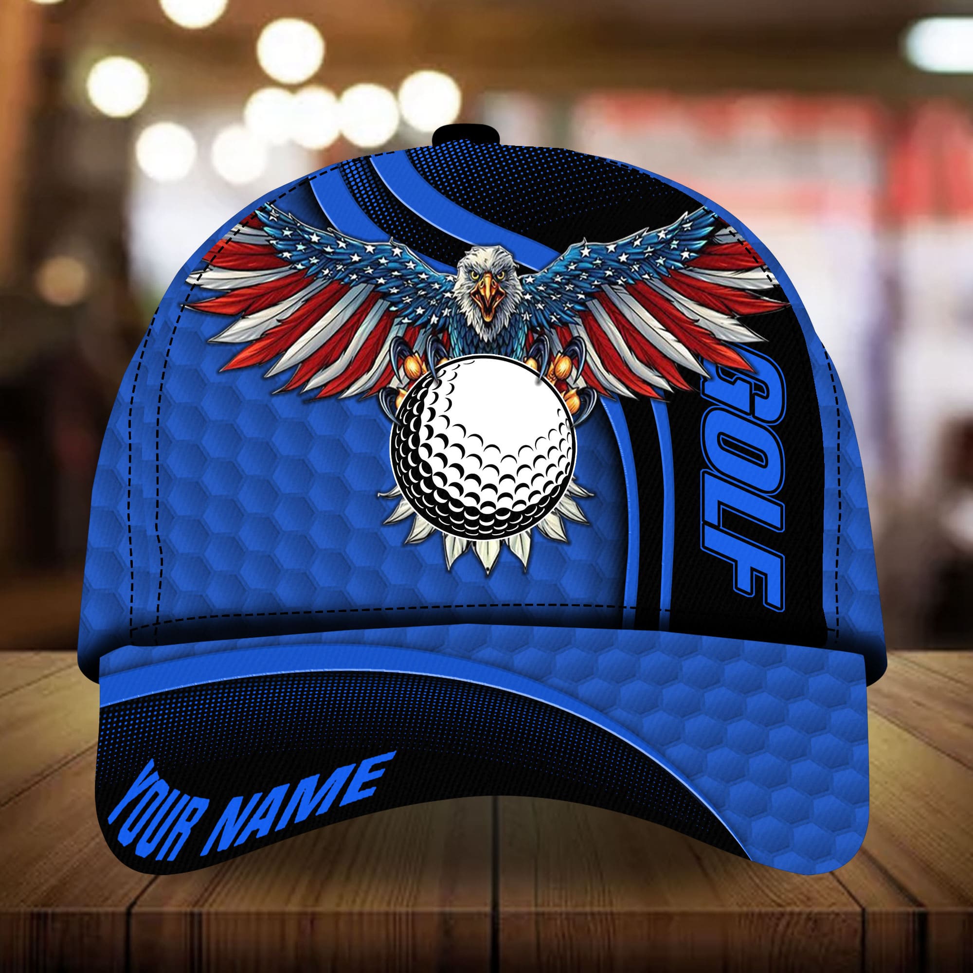 Premium Eagle And Golf 3D Hats Multicolor Personalized Trucker Hats Custom Hats Gifts For Men & Women