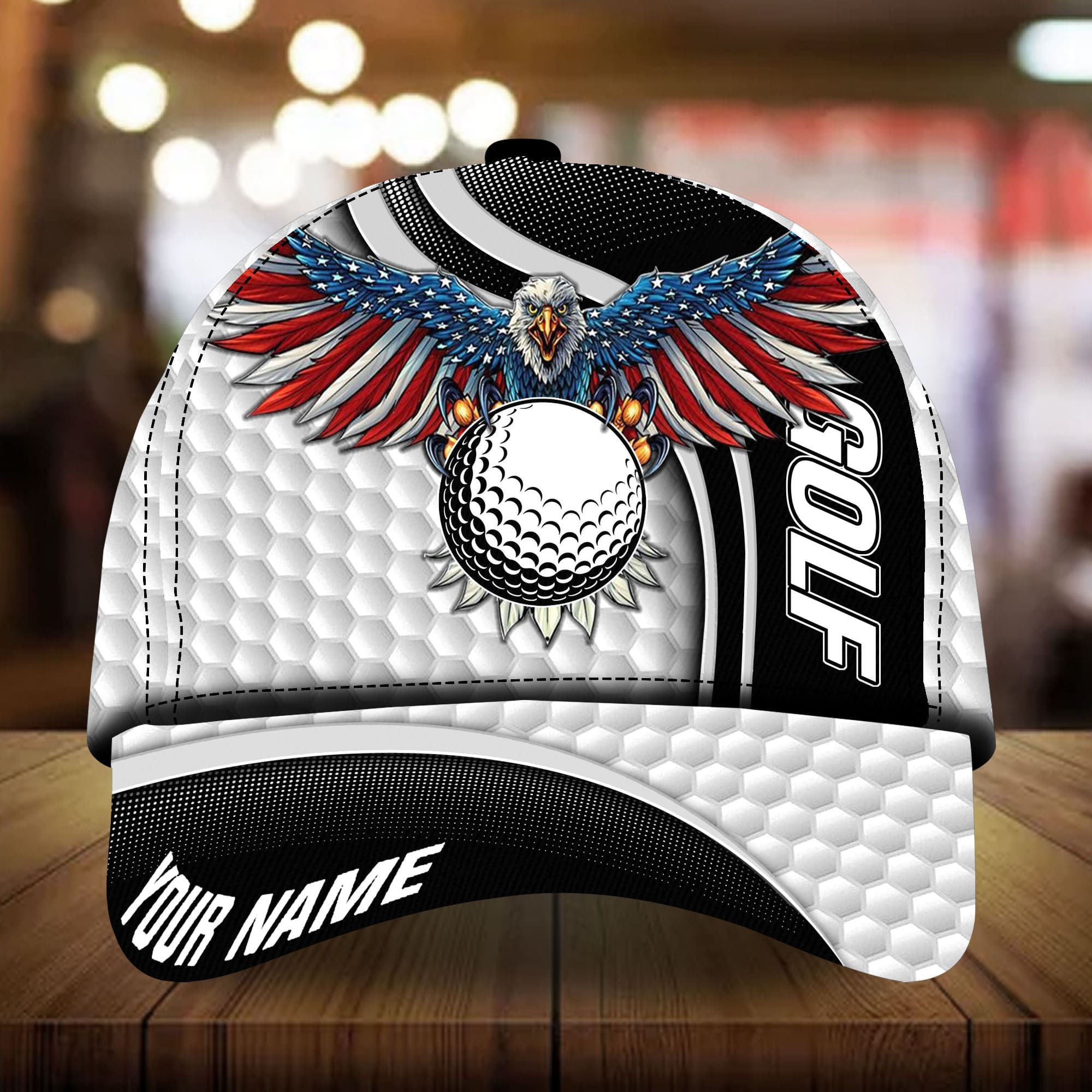 Premium Eagle And Golf 3D Hats Multicolor Personalized Trucker Hats Custom Hats Gifts For Men & Women