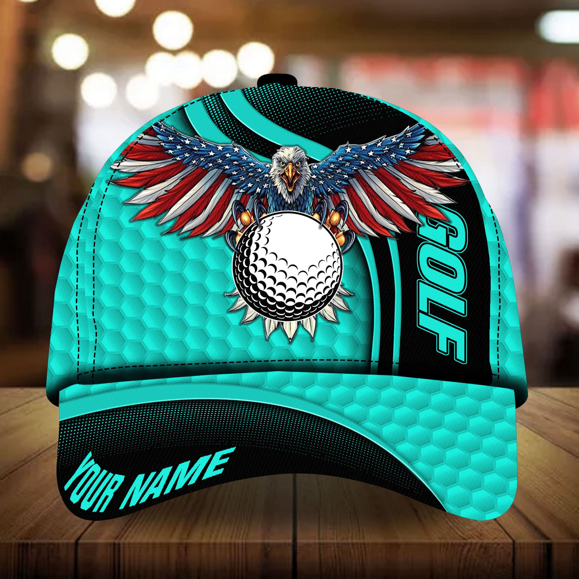 Premium Eagle And Golf 3D Hats Multicolor Personalized Trucker Hats Custom Hats Gifts For Men & Women