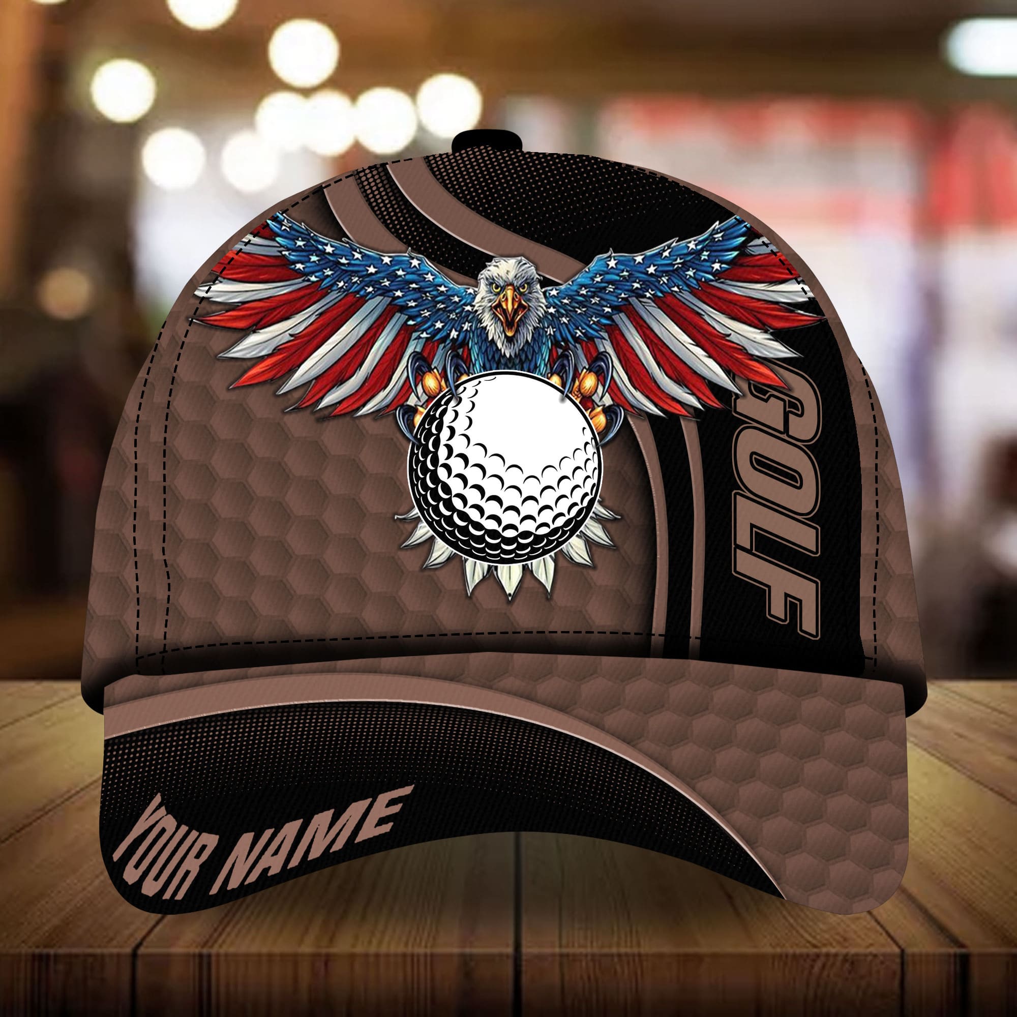 Premium Eagle And Golf 3D Hats Multicolor Personalized Trucker Hats Custom Hats Gifts For Men & Women
