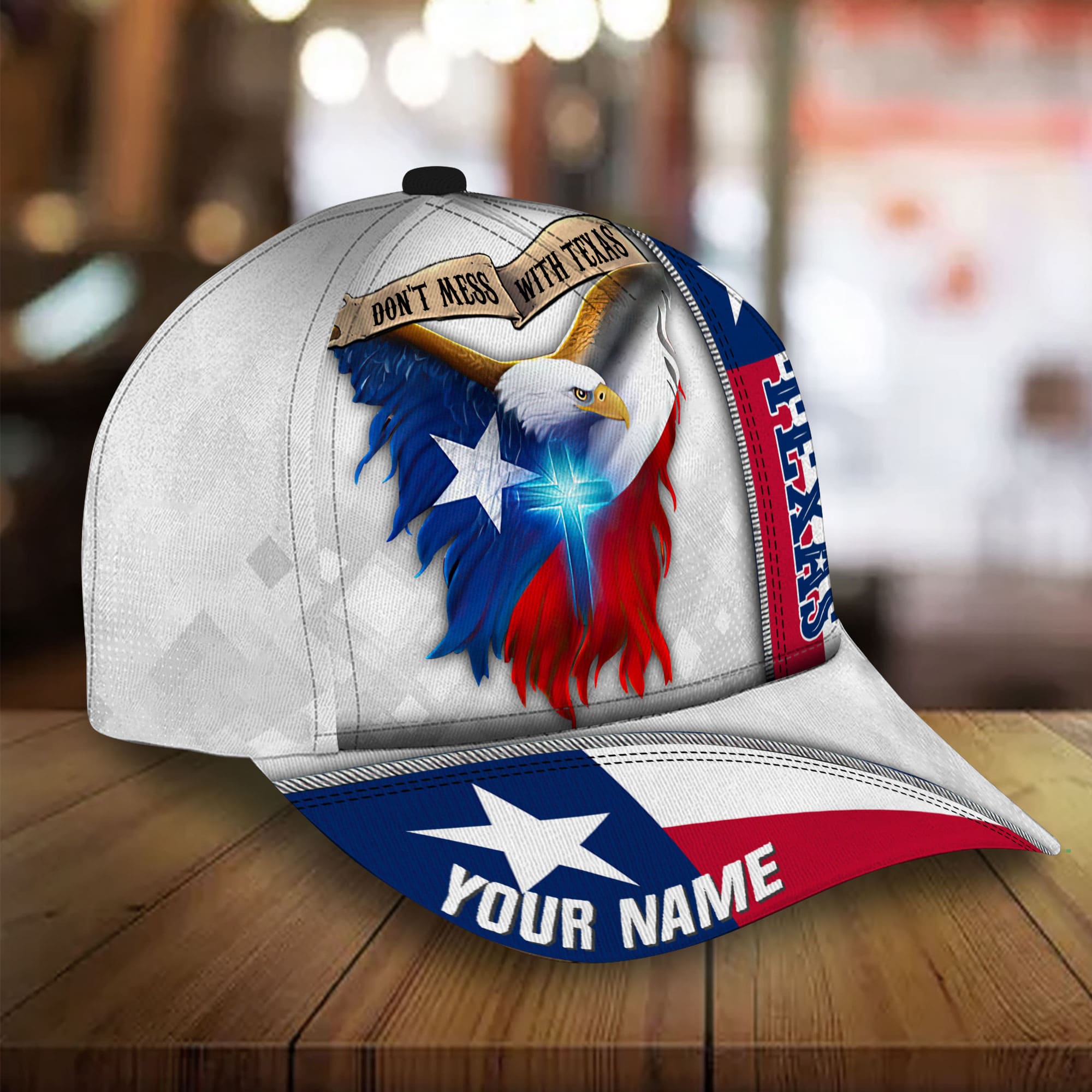 Premium Eagle Dont Mess With Texas 3D Hat Personalized Trucker Hats Custom Hats Gifts For Men & Women