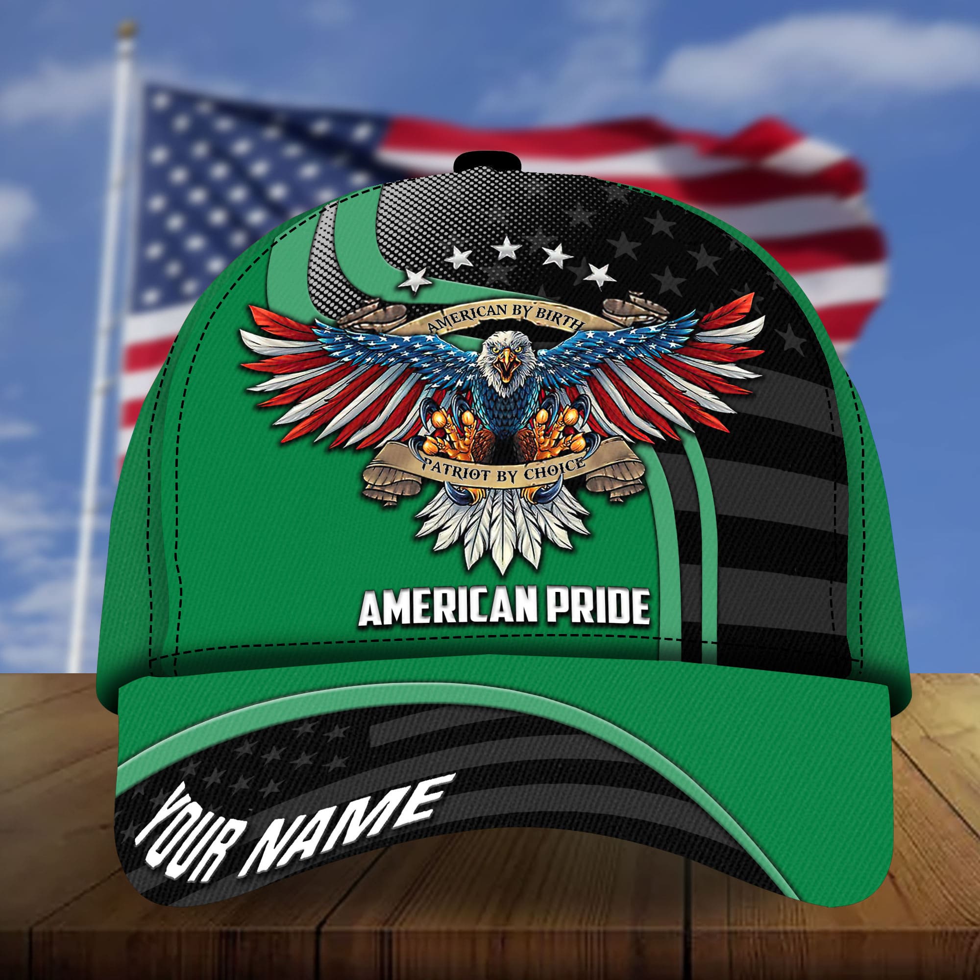 Premium Eagle Patriot By Choice 3D Cap American Pride Hat Multicolor Personalized Trucker Hats Custom Hats Gifts For Men & Women