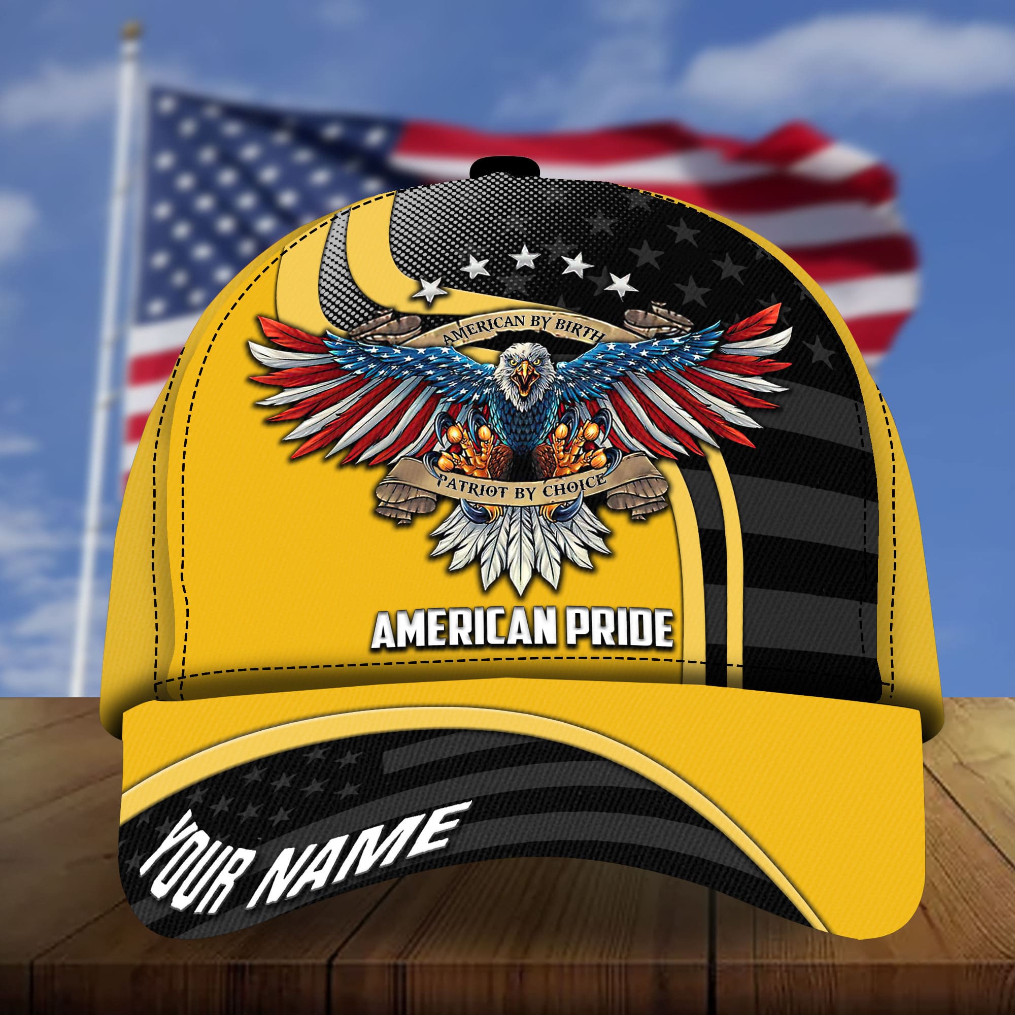 Premium Eagle Patriot By Choice 3D Cap American Pride Hat Multicolor Personalized Trucker Hats Custom Hats Gifts For Men & Women
