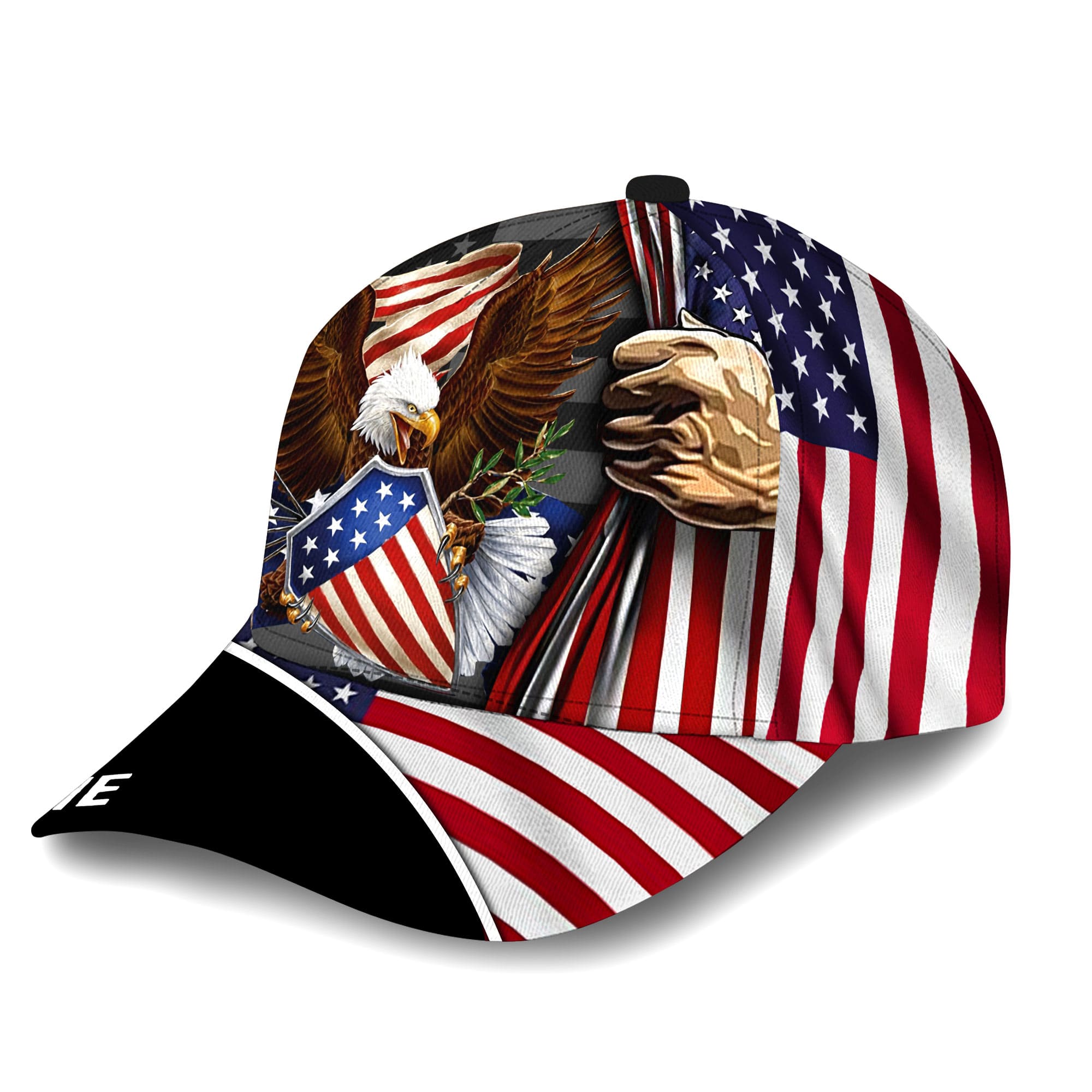 Premium Eagle Patriotic 3D Cap American Flag Hat Personalized Trucker Hats Custom Hats Gifts For Men & Women