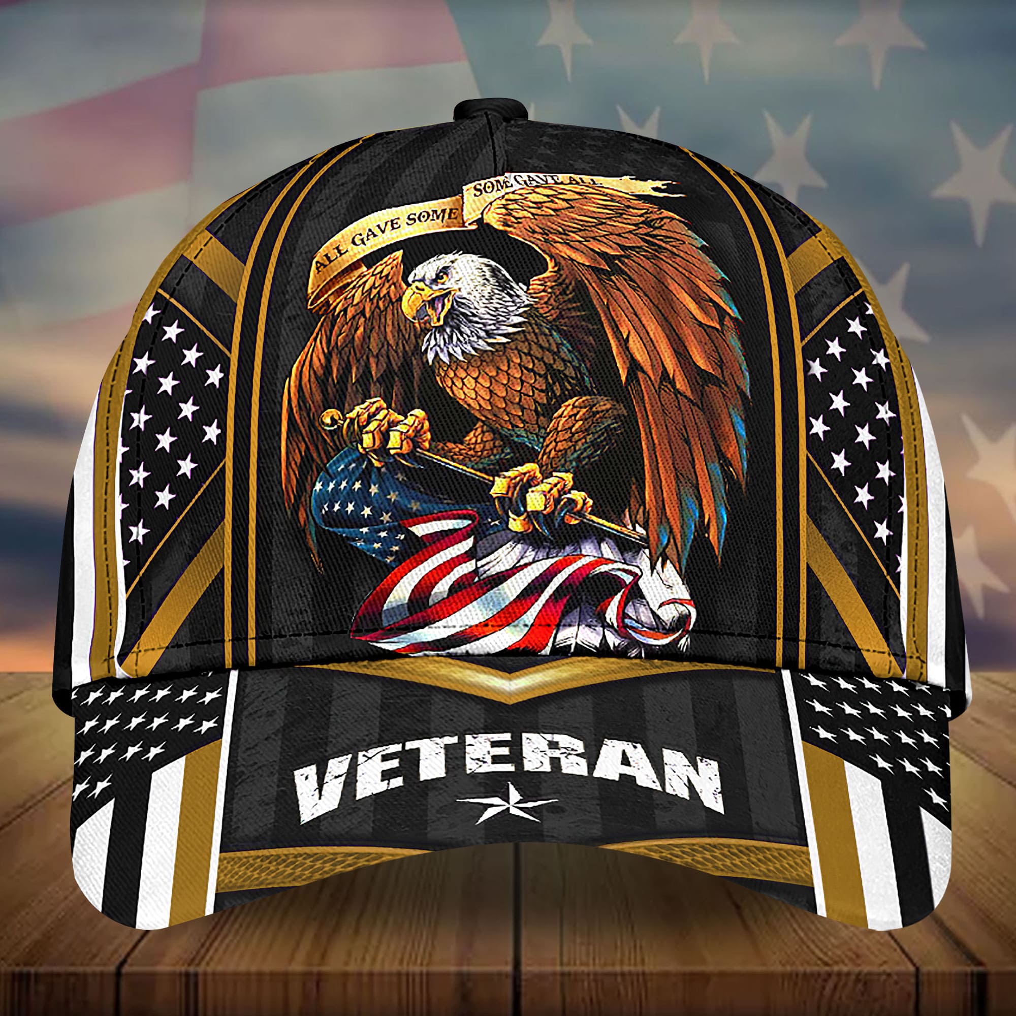 Premium Eagle US Veteran 3D Hats Multicolored Personalized Trucker Hats Custom Hats Gifts For Men & Women