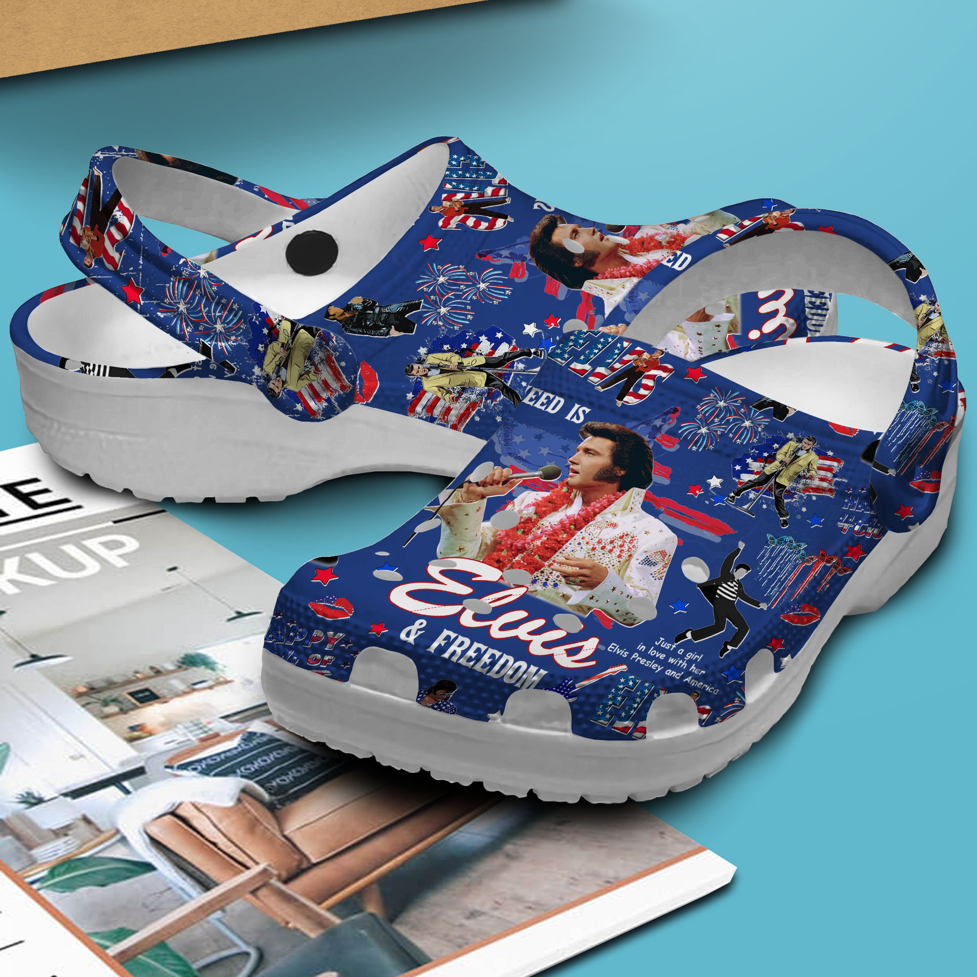 Premium Elvis Presley Music Crocs Crocband Clogs Shoes Comfortable For Men Women and Kids - Image 2
