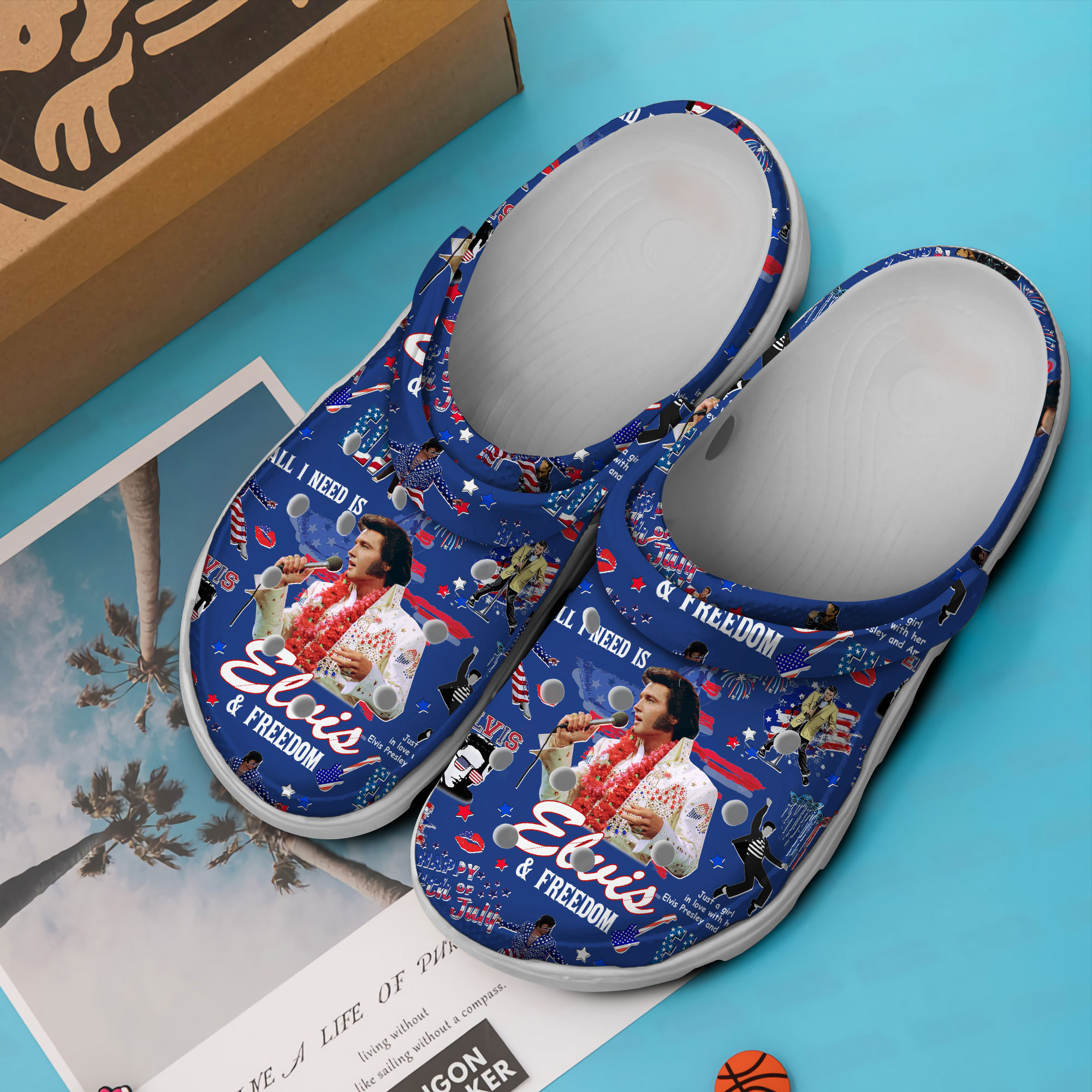 Premium Elvis Presley Music Crocs Crocband Clogs Shoes Comfortable For Men Women and Kids - Image 3