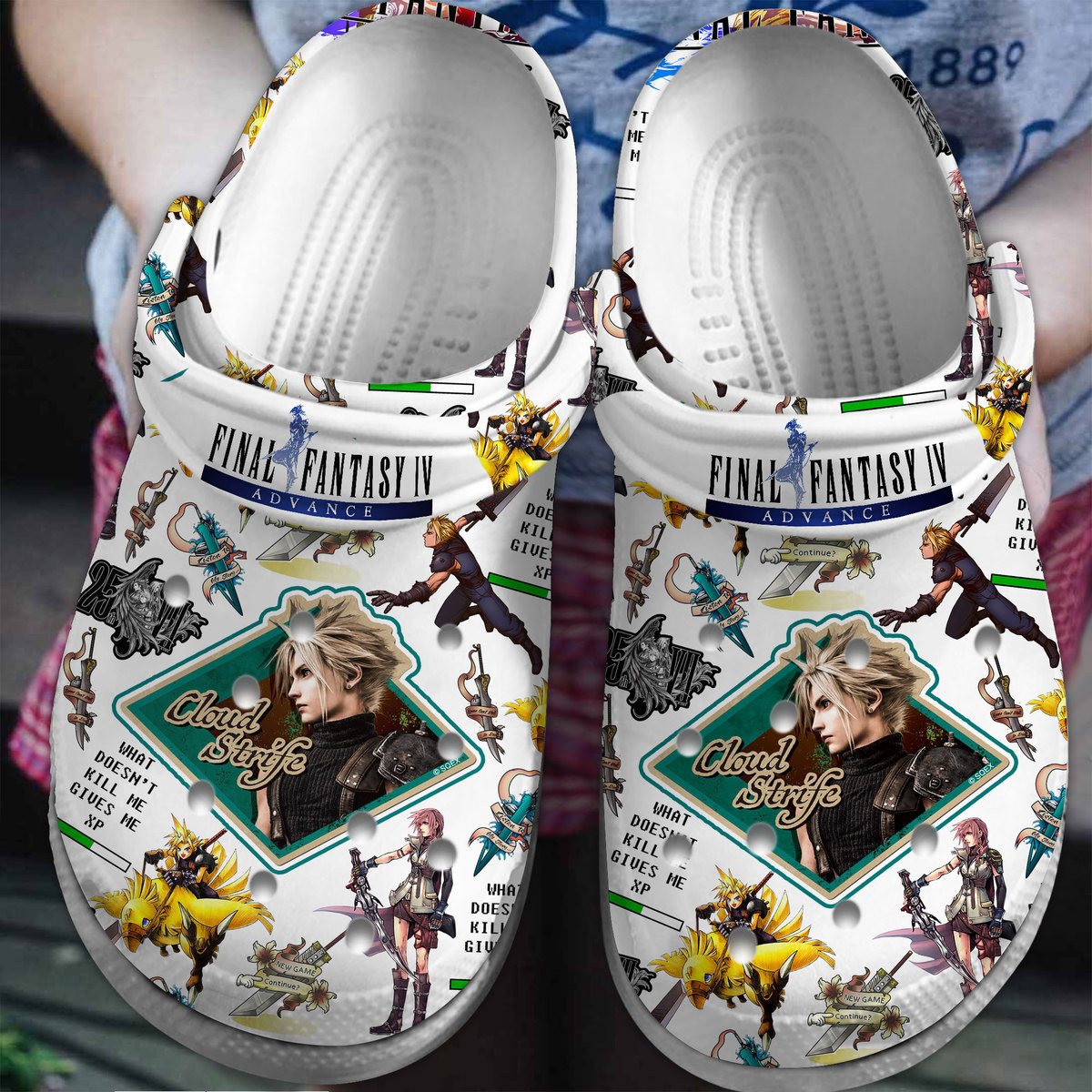 Premium Final Fantasy Game Crocs Crocband Clogs Shoes Comfortable For Men Women and Kids