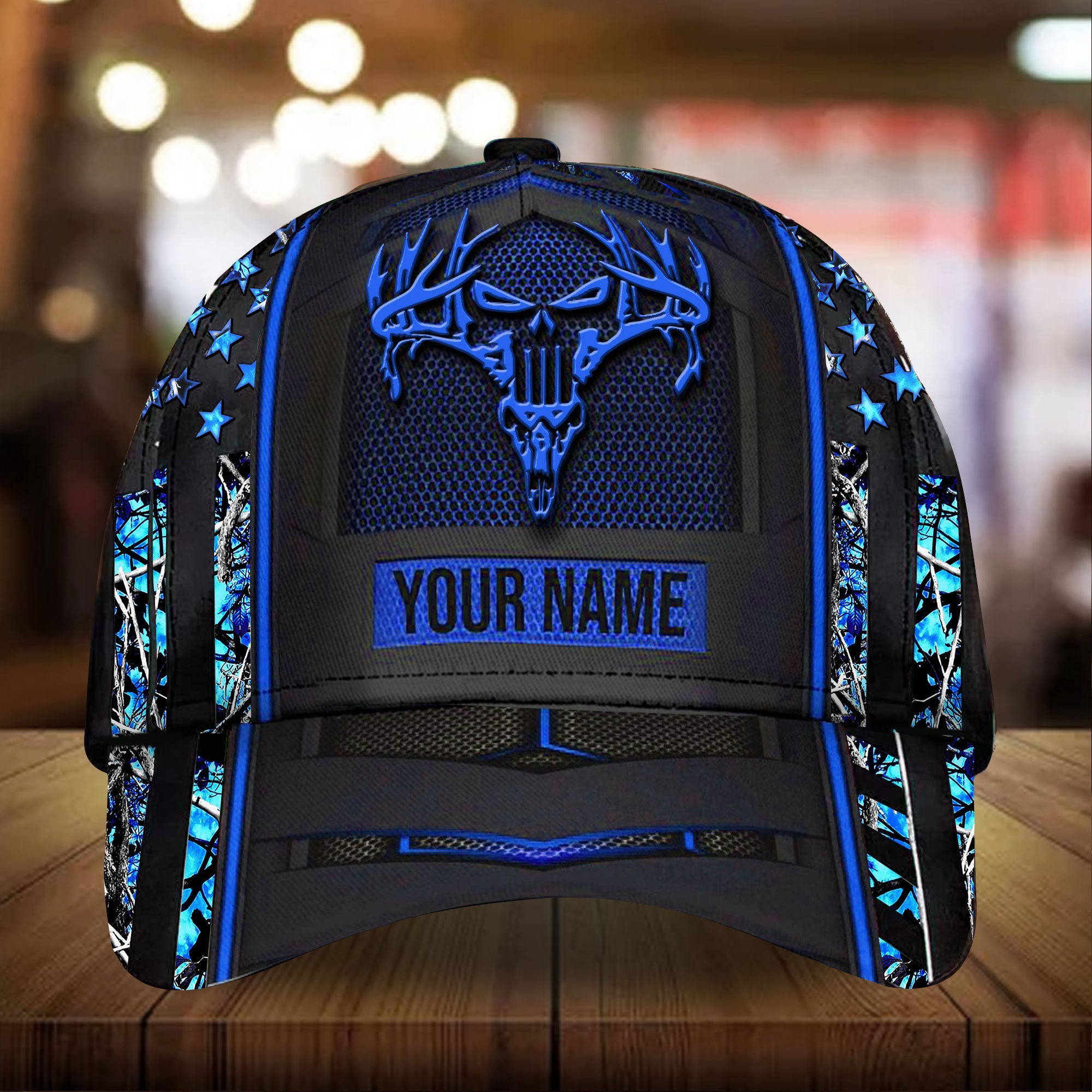 Premium Flag Skull Deer Hunting Cap 3D Multicolored Personalized Trucker Hats Custom Hats Gifts For Men & Women