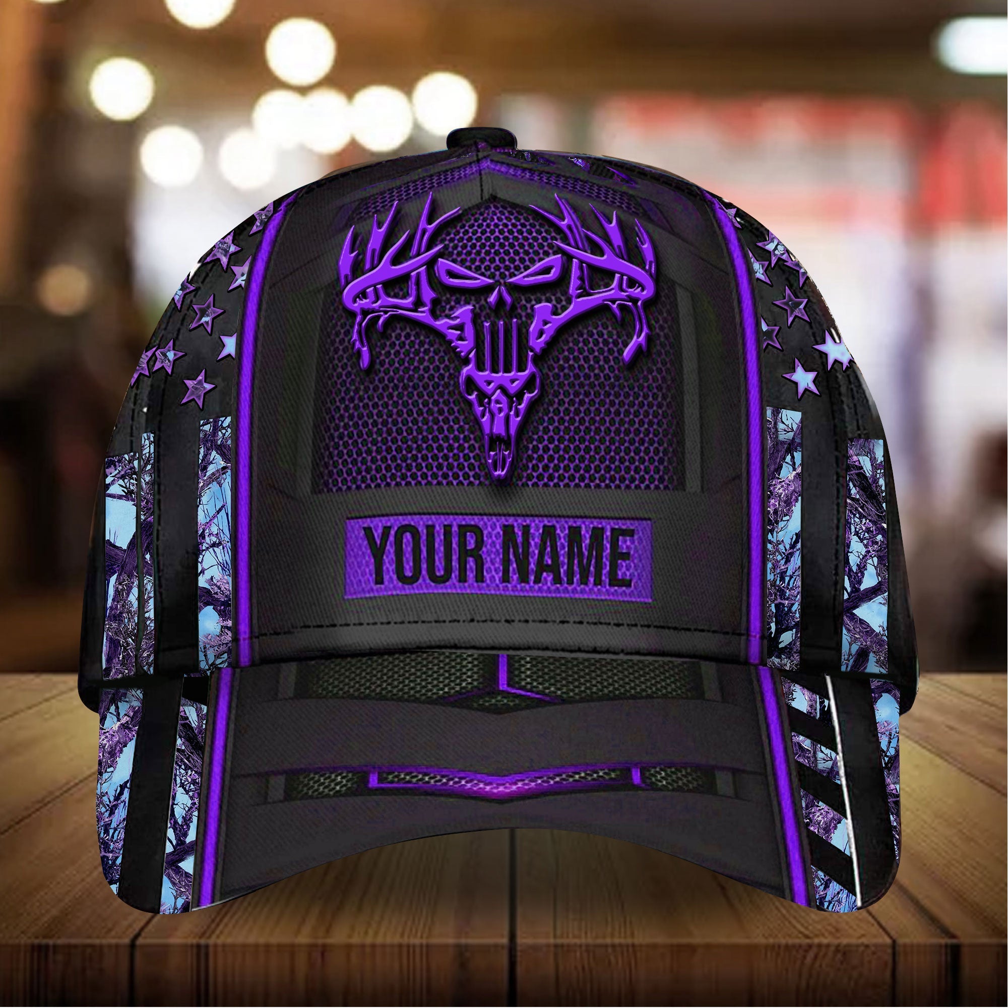 Premium Flag Skull Deer Hunting Cap 3D Multicolored Personalized Trucker Hats Custom Hats Gifts For Men & Women