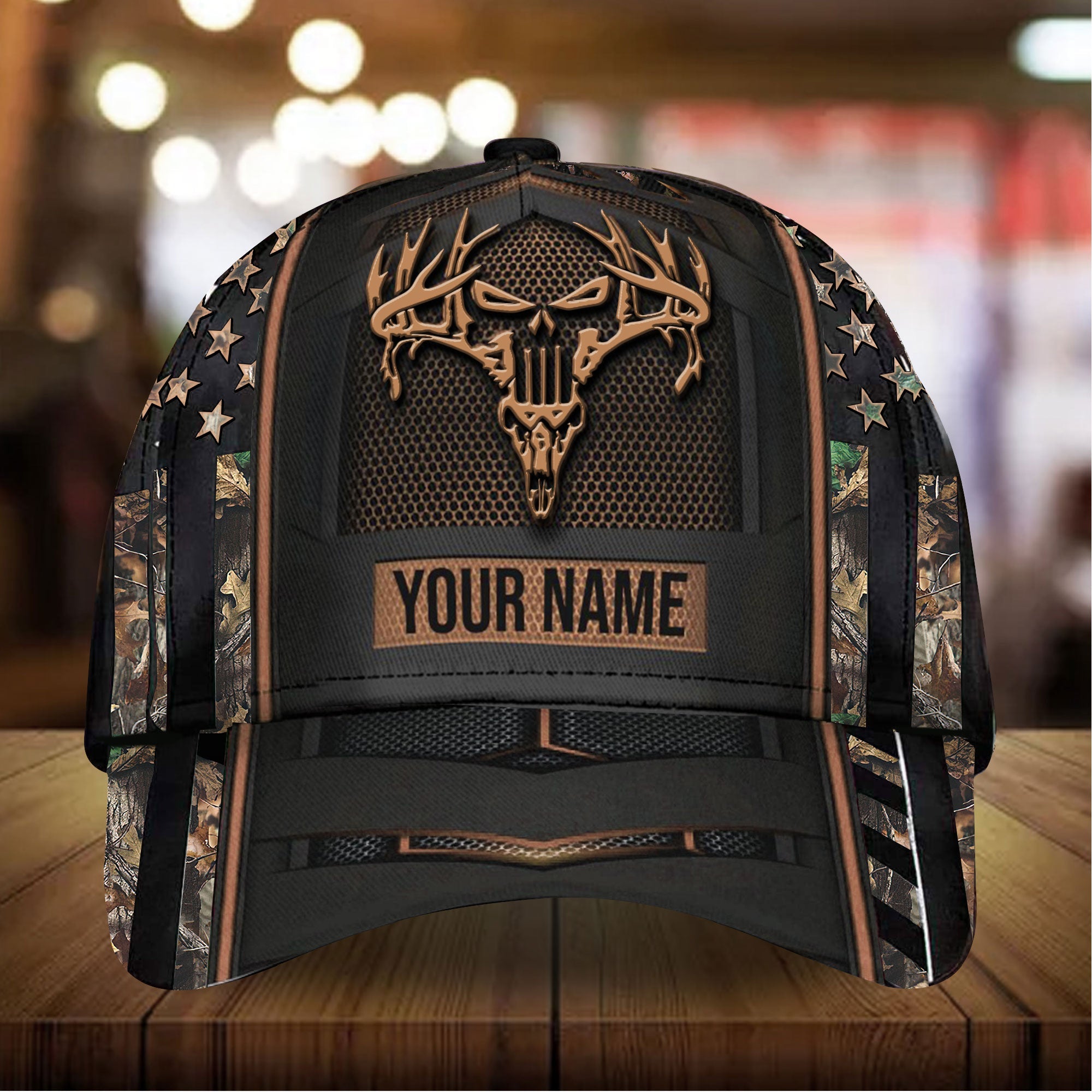 Premium Flag Skull Deer Hunting Cap 3D Multicolored Personalized Trucker Hats Custom Hats Gifts For Men & Women