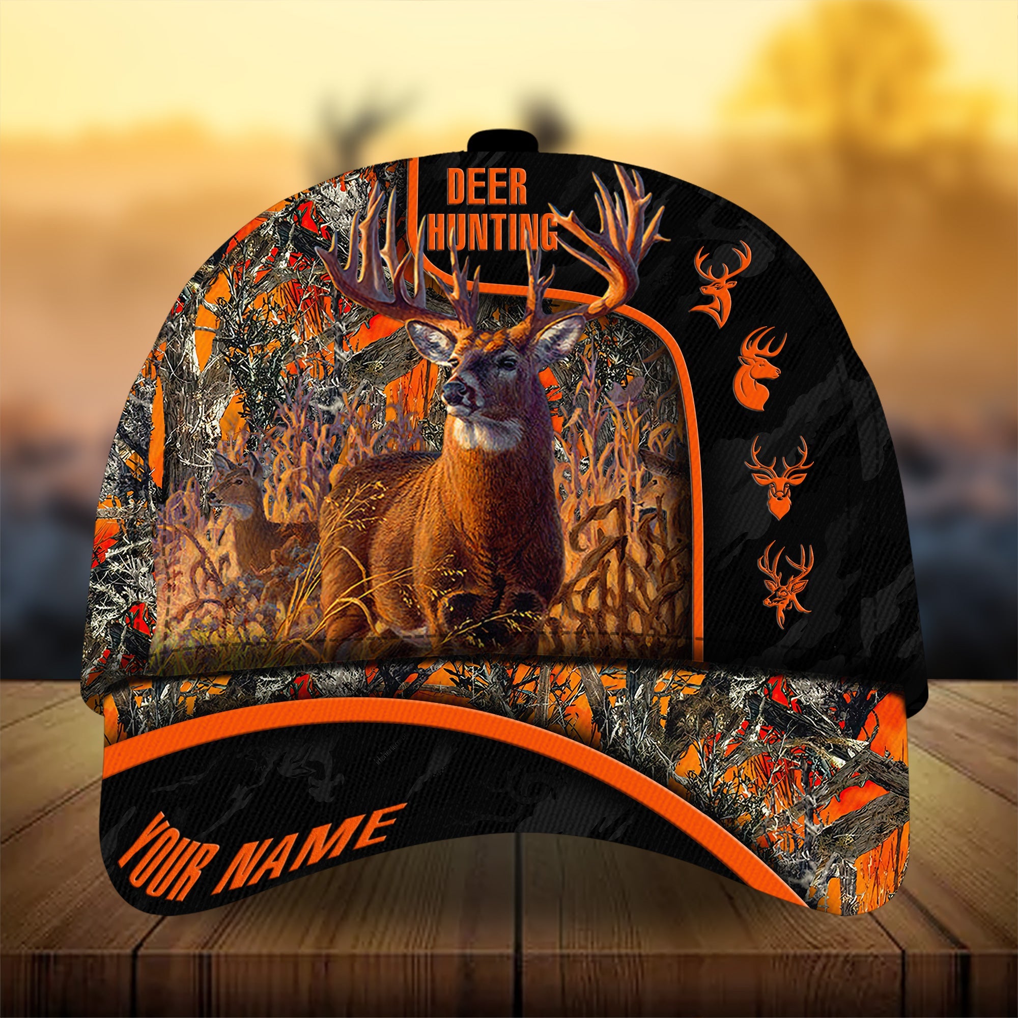 Premium Florapunk Deer Hunting Hats 3D Printed Multicolored Personalized Trucker Hats Custom Hats Gifts For Men & Women