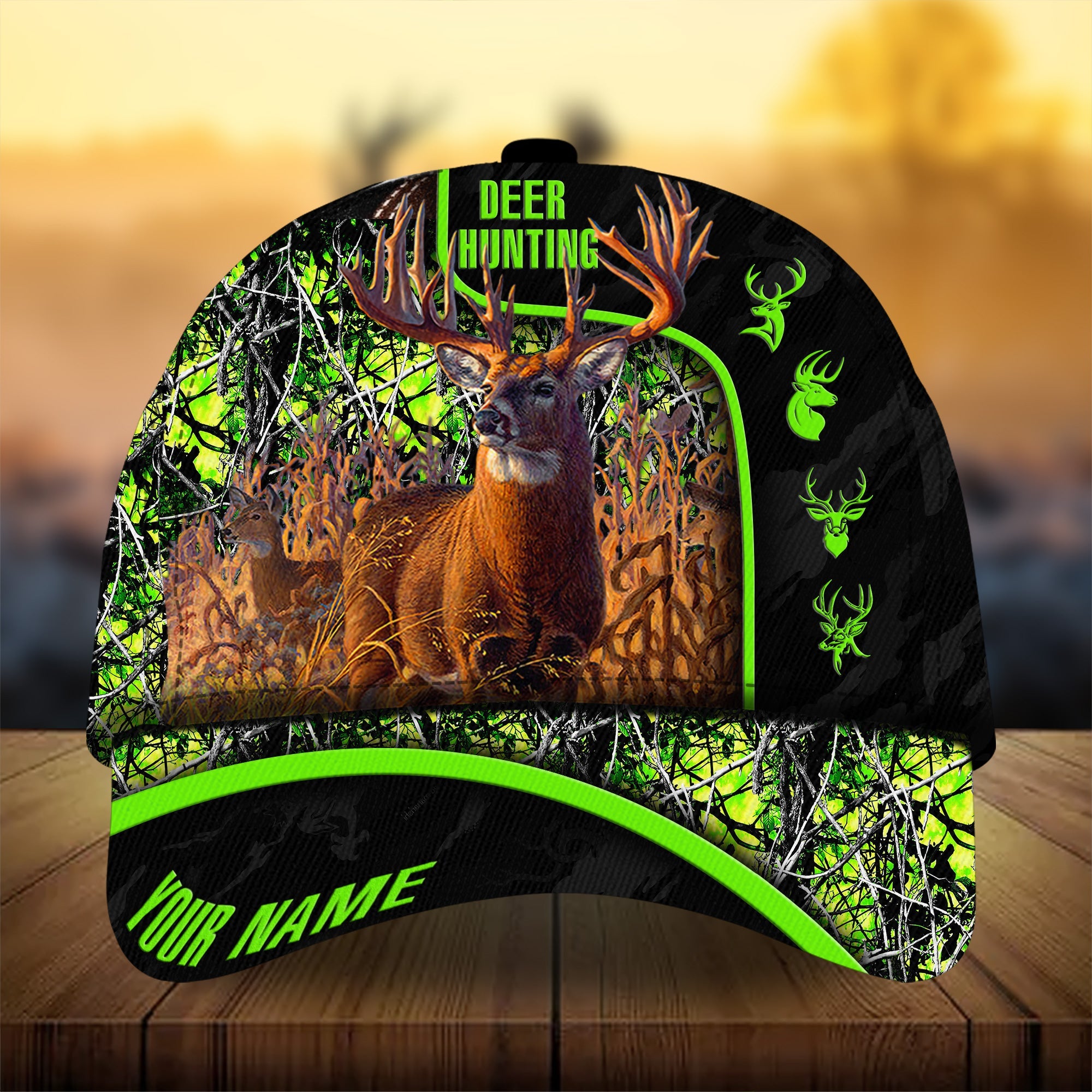 Premium Florapunk Deer Hunting Hats 3D Printed Multicolored Personalized Trucker Hats Custom Hats Gifts For Men & Women