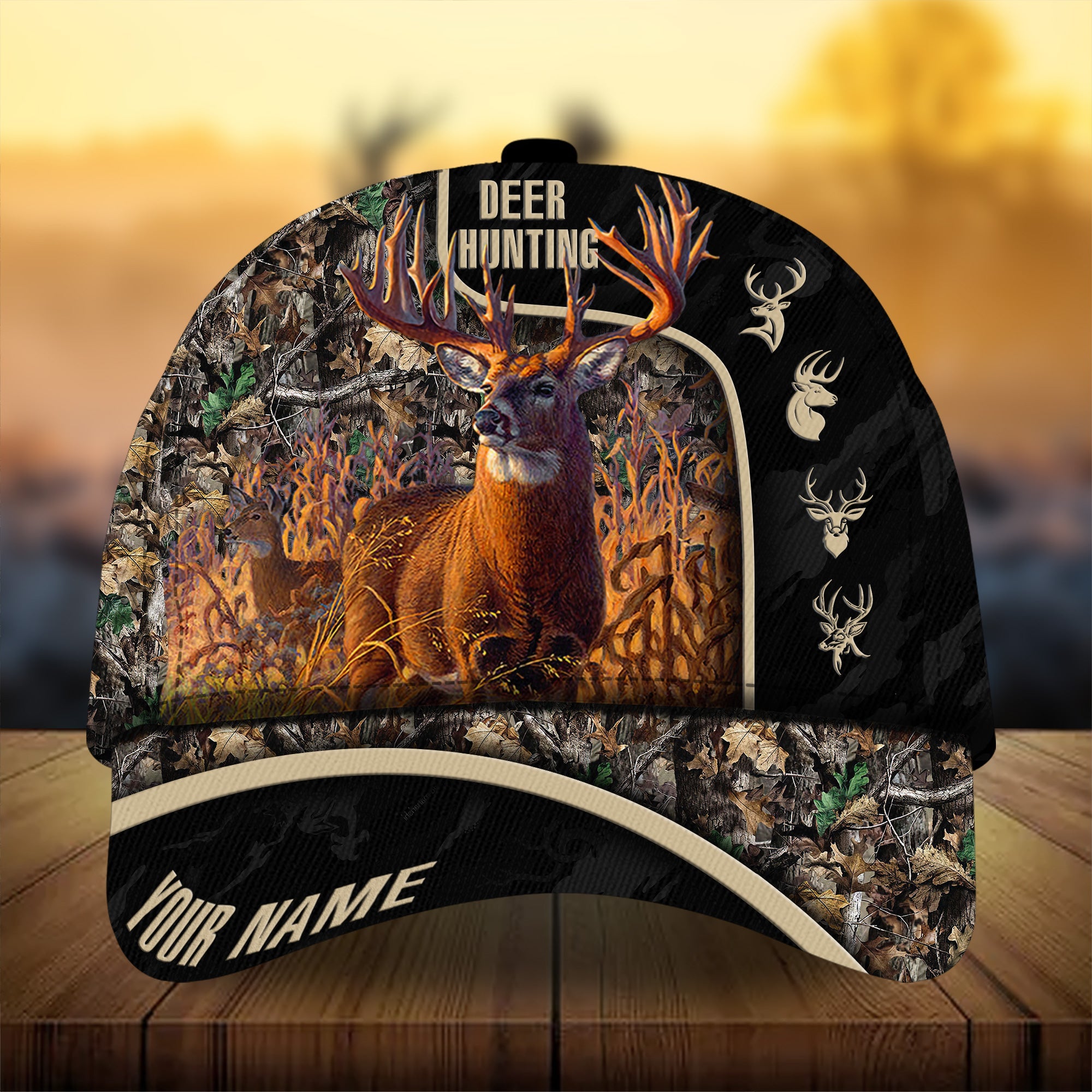 Premium Florapunk Deer Hunting Hats 3D Printed Multicolored Personalized Trucker Hats Custom Hats Gifts For Men & Women