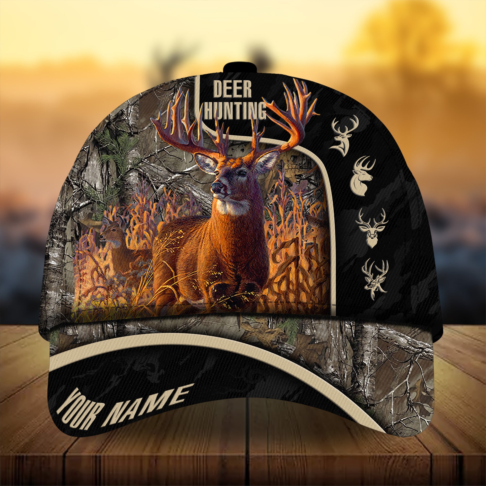 Premium Florapunk Deer Hunting Hats 3D Printed Multicolored Personalized Trucker Hats Custom Hats Gifts For Men & Women