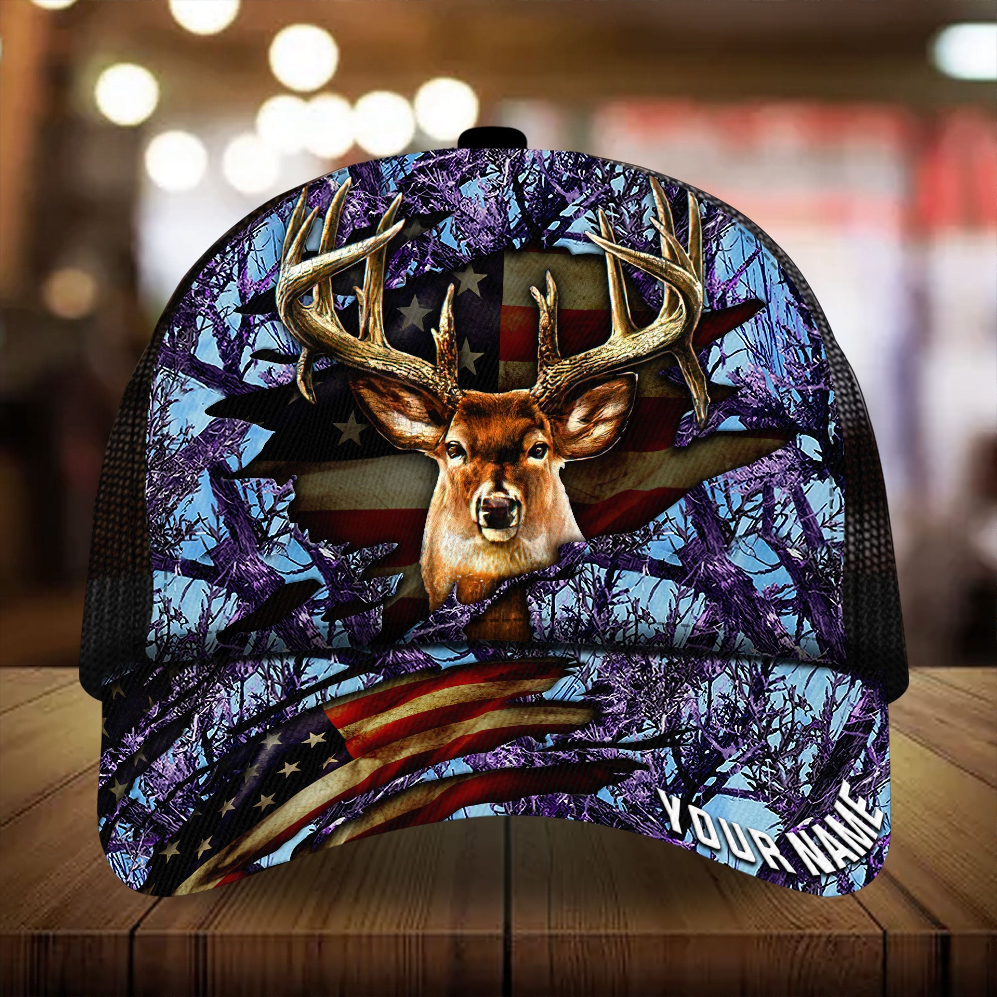 Premium Florapunk S21 Deer Hunting Trucker Hats 3D Printed Multicolored Personalized Trucker Hats Custom Hats Gifts For Men & Women