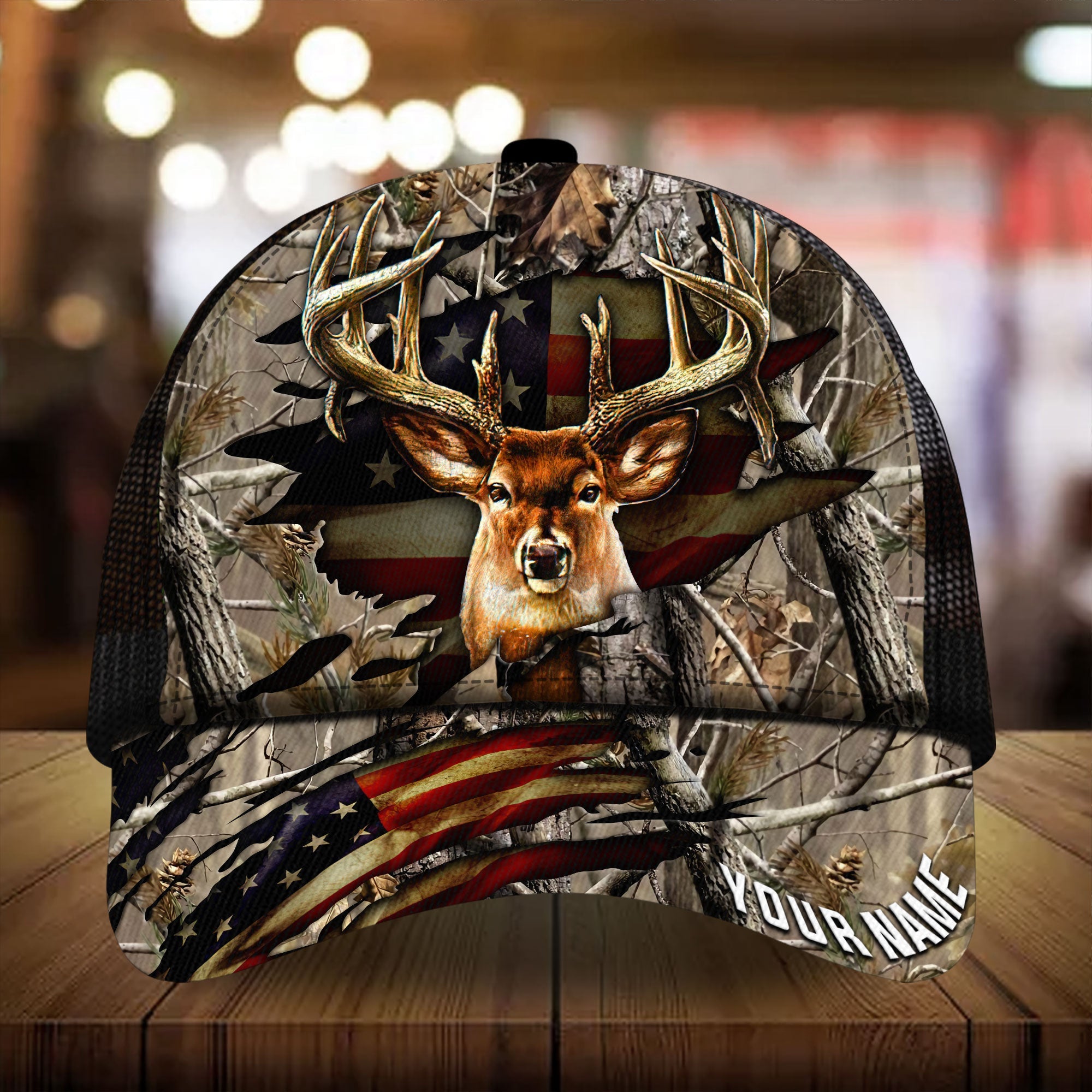 Premium Florapunk S21 Deer Hunting Trucker Hats 3D Printed Multicolored Personalized Trucker Hats Custom Hats Gifts For Men & Women