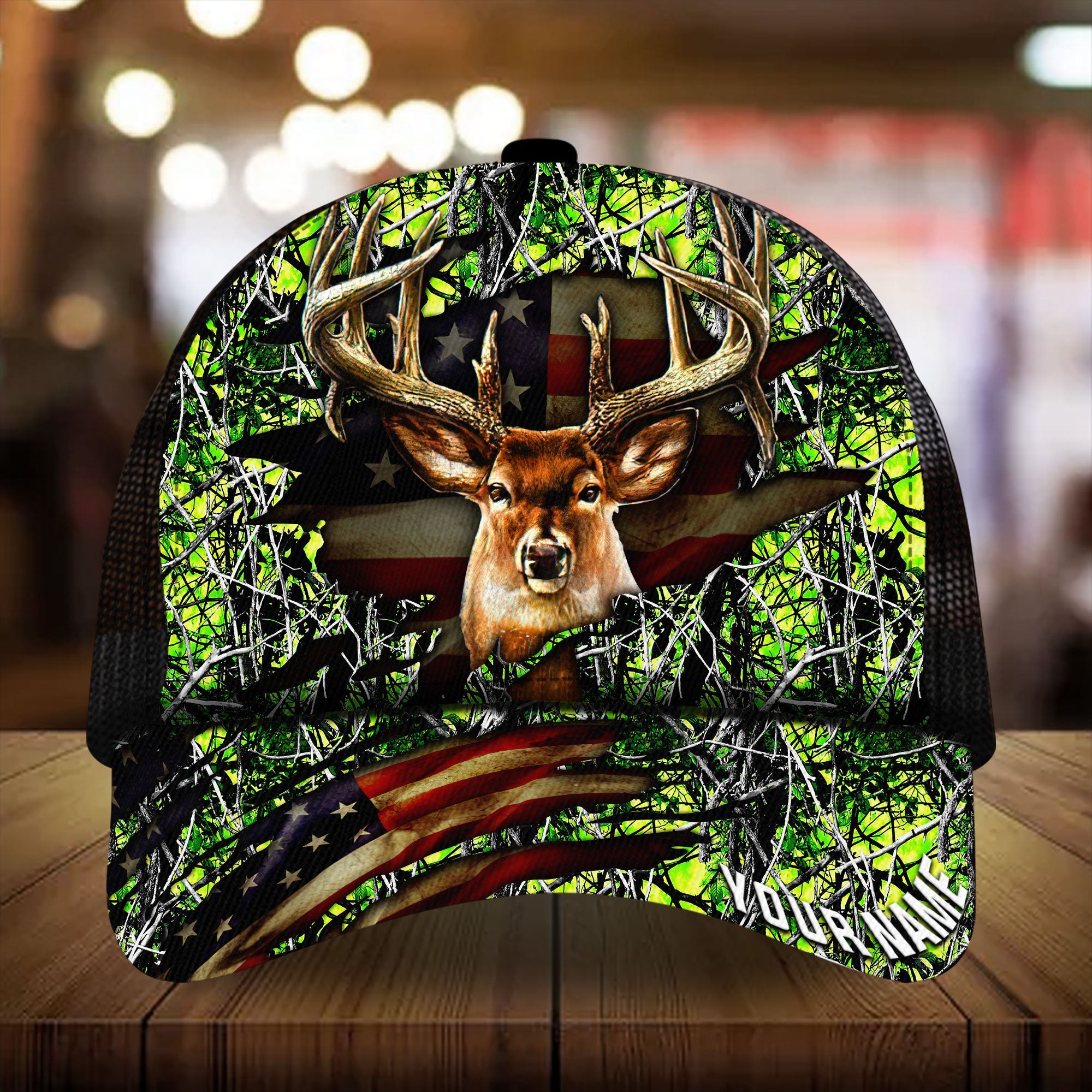 Premium Florapunk S21 Deer Hunting Trucker Hats 3D Printed Multicolored Personalized Trucker Hats Custom Hats Gifts For Men & Women