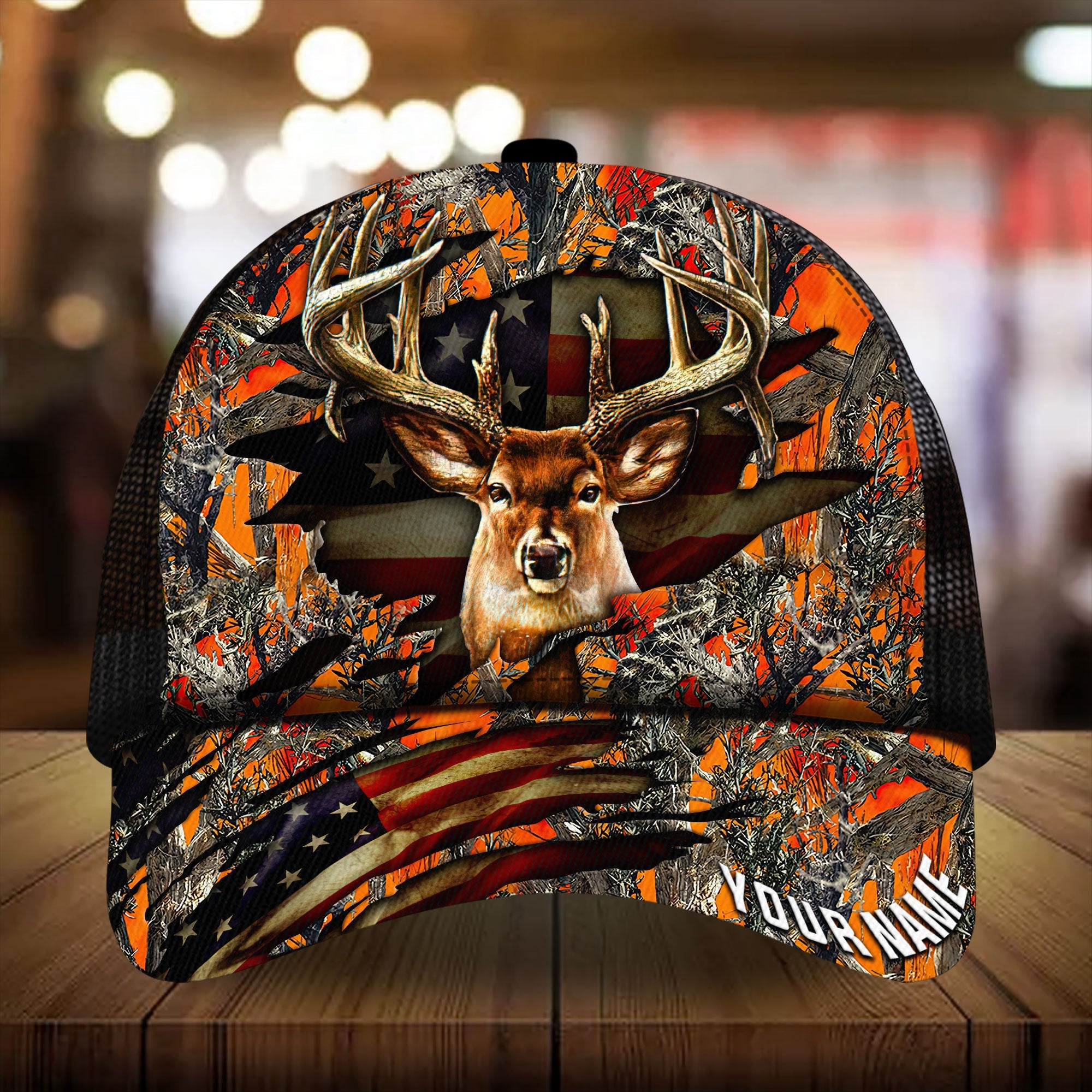 Premium Florapunk S21 Deer Hunting Trucker Hats 3D Printed Multicolored Personalized Trucker Hats Custom Hats Gifts For Men & Women
